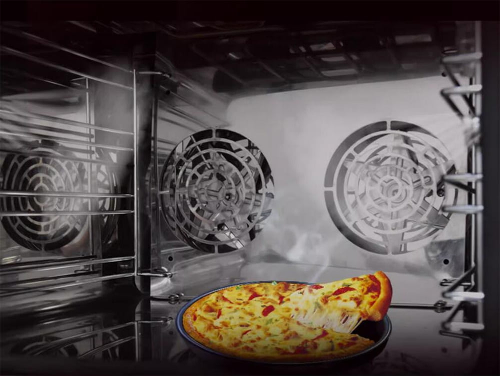 60L Commercial Countertop Convection Spray Oven 4 Racks Hot Air Circulation Electric Oven 220V