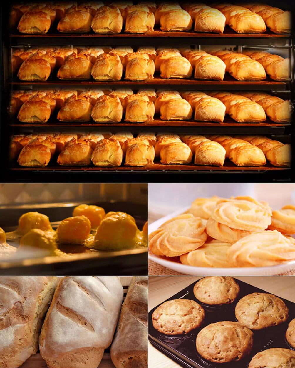 60L Commercial Countertop Convection Spray Oven 4 Racks Hot Air Circulation Electric Oven 220V