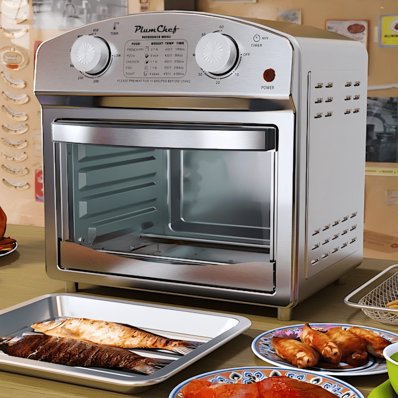 12.5QT 7-in-1 Convection Toaster Oven 1500W, Stainless Steel with 5 Presets – Bake, Roast, Grill, Broil & Toast