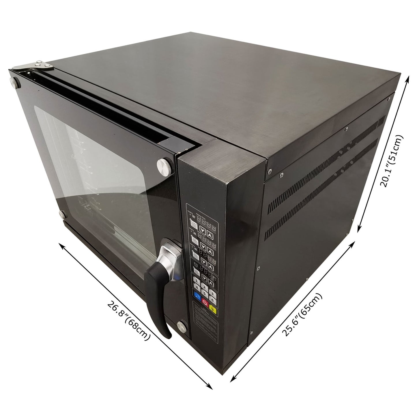 60L Commercial Countertop Convection Spray Oven 4 Racks Hot Air Circulation Electric Oven 220V