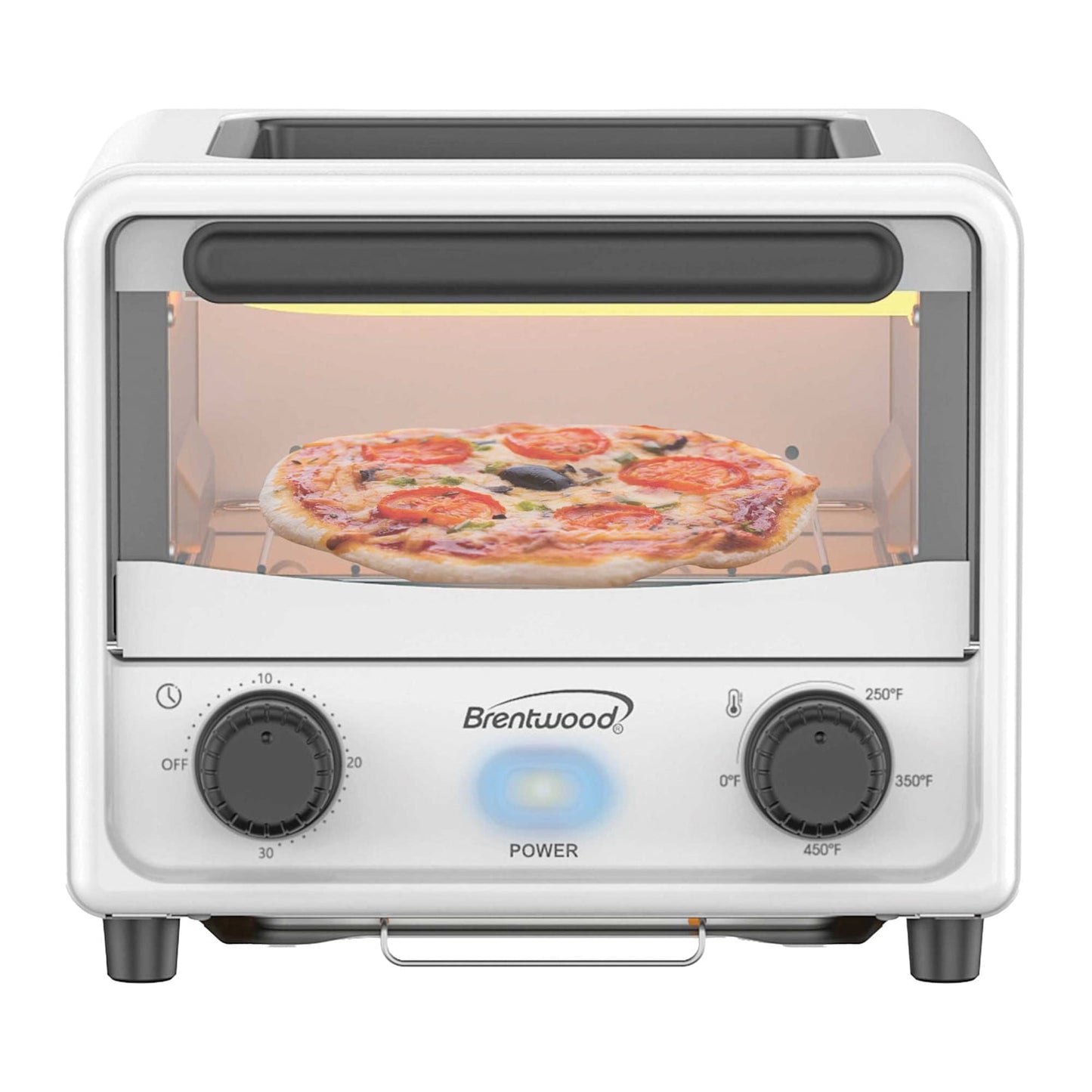 Brentwood 101-Oz. (3 L) 500-Watt Stainless Steel Mini Toaster Oven (Blue), TS-3430BL