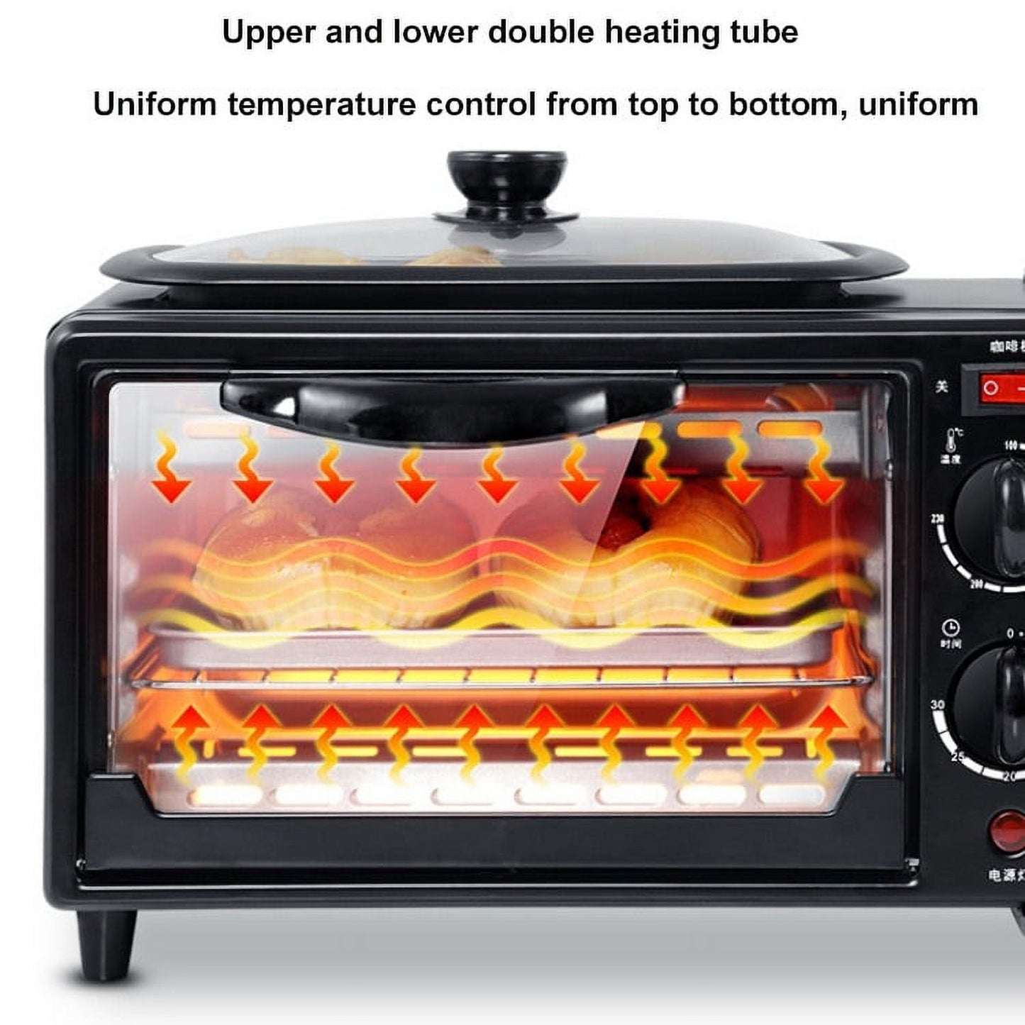 Mia 9 L Black Toaster Oven