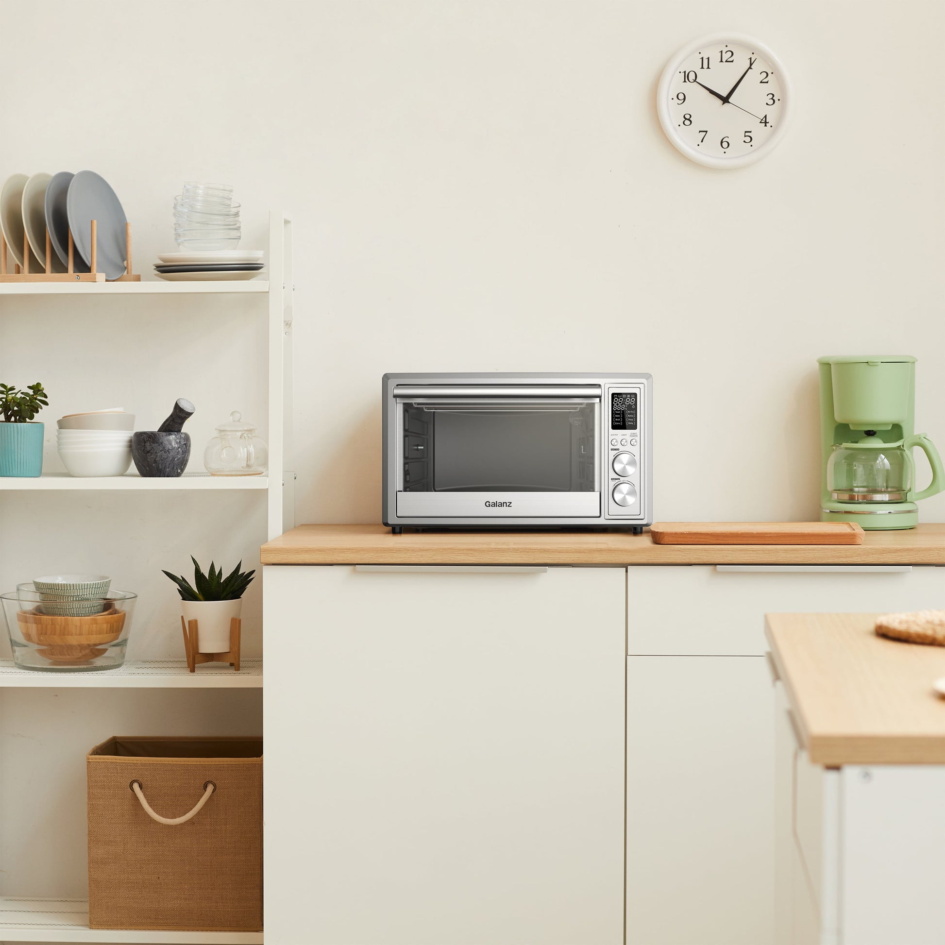 Galanz GT12SSDAN18 1.1 Cu.Ft. Digital Toaster Oven with Air Fry, Stainless Steel