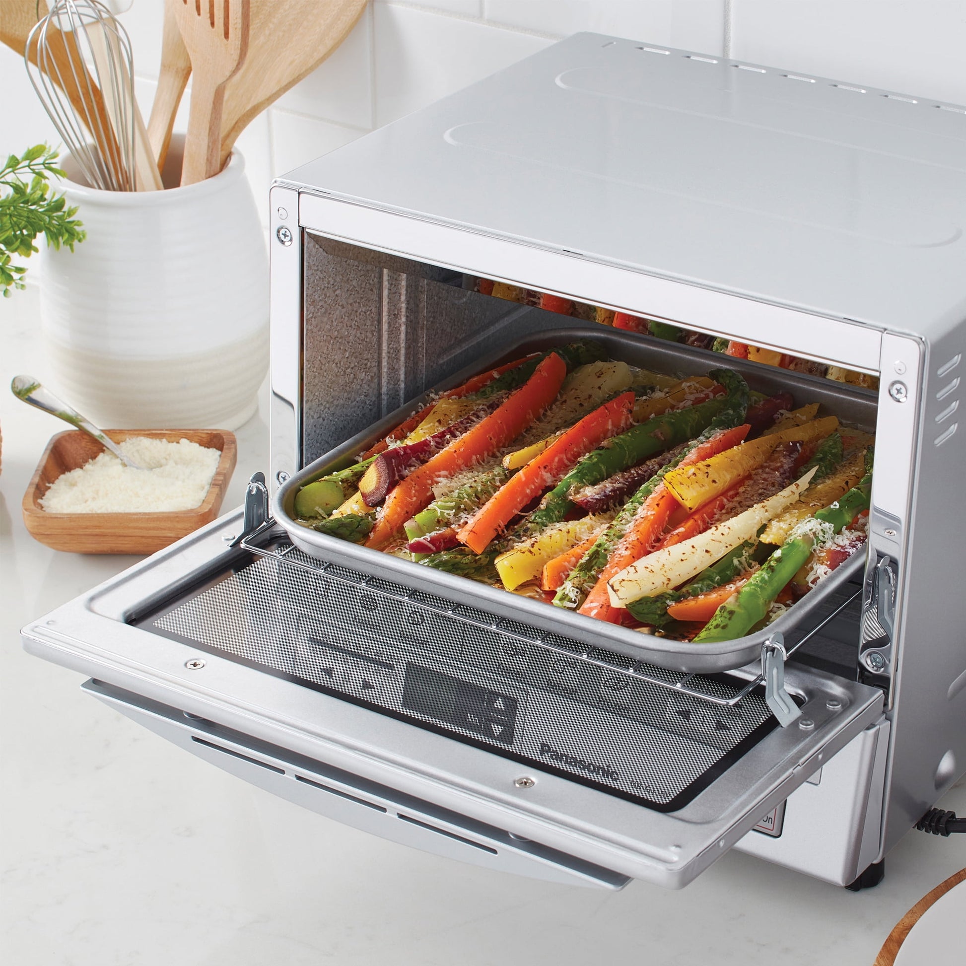 Panasonic FlashXpress Silver Toaster Oven in Silver