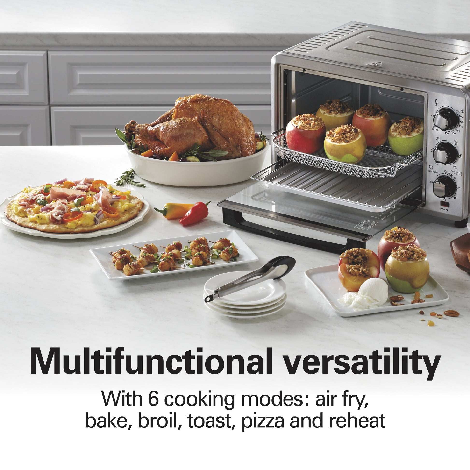 Hamilton Beach Sure-Crisp Air Fryer Toaster Oven, 6 Slice Capacity, Stainless Steel