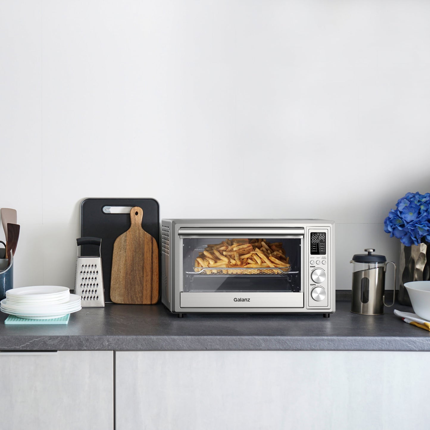 Galanz GT12SSDAN18 1.1 Cu.Ft. Digital Toaster Oven with Air Fry, Stainless Steel