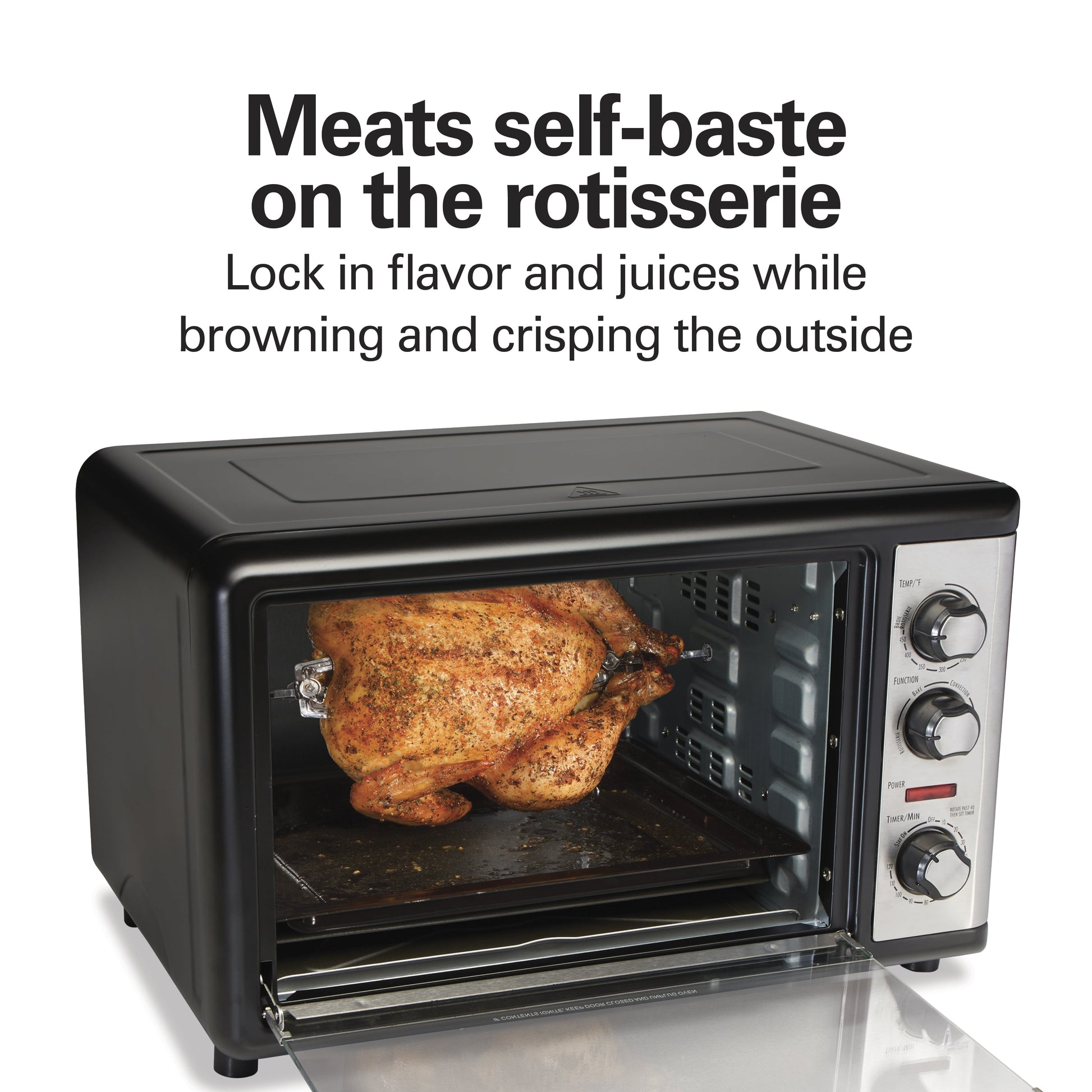 Hamilton Beach Countertop Oven with Convection and Rotisserie, Baking, Broil, Extra Large Capacity, Stainless Steel