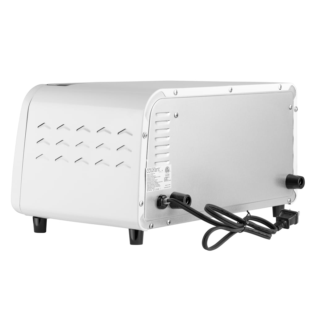 Courant 4-slice Toaster Oven. Toast, Bake, and Broil Settings, White