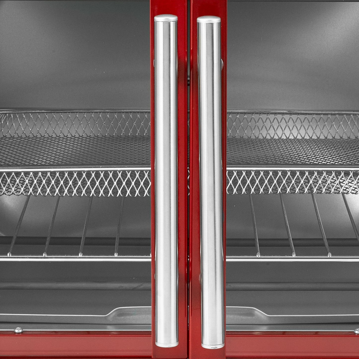 Oster French Door Turbo Convection Toaster Oven w/Extra Large Interior, Red