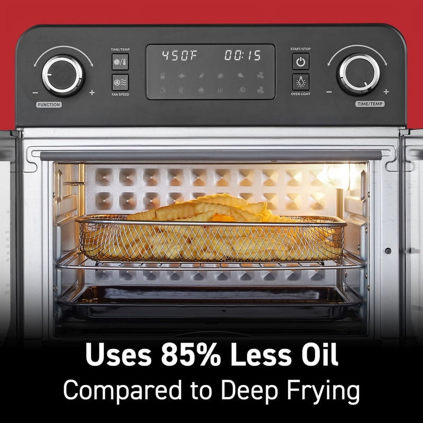 Elite Cuisine French Door 23 L Air Fryer Oven, Black