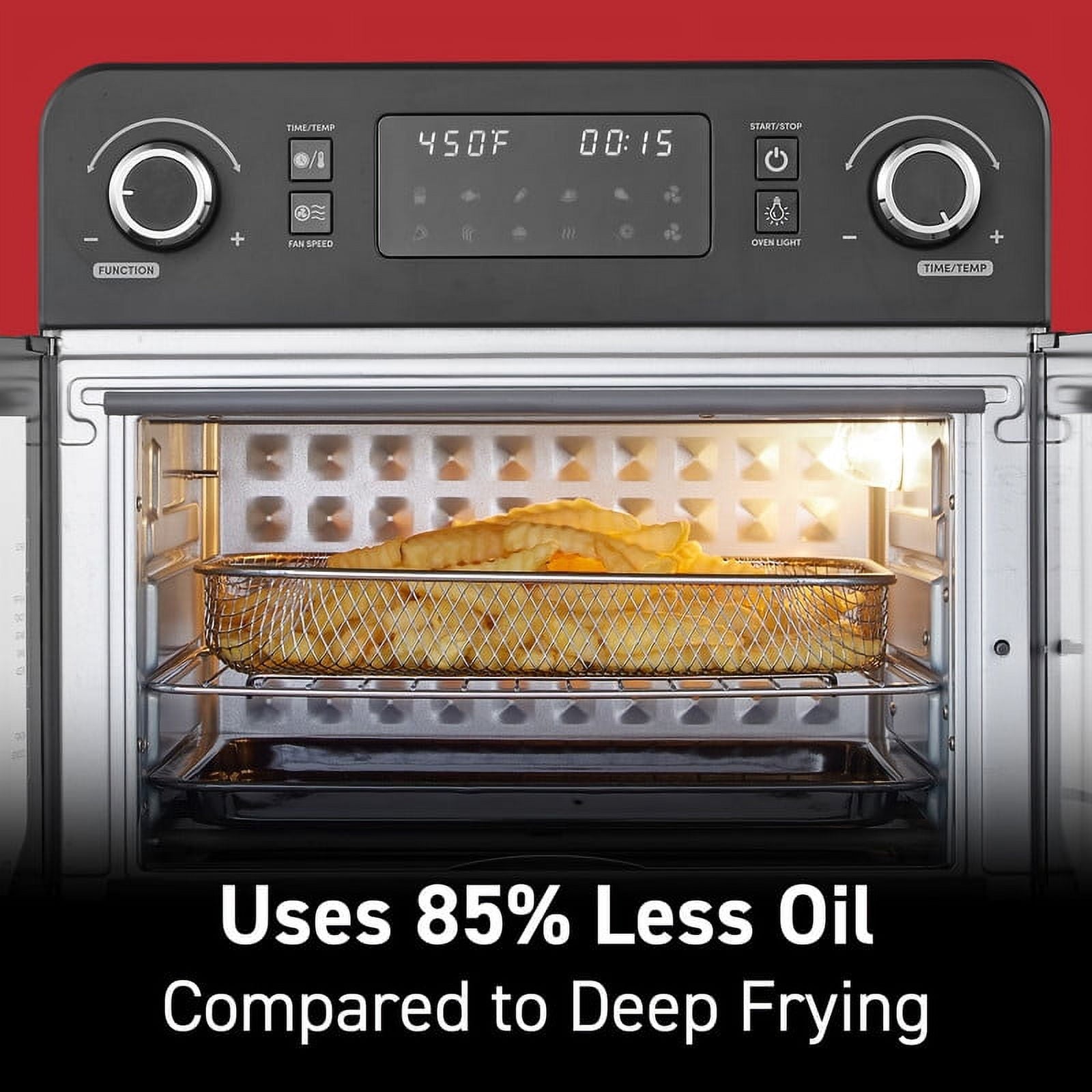 Elite Cuisine French Door 23 L Air Fryer Oven, Black