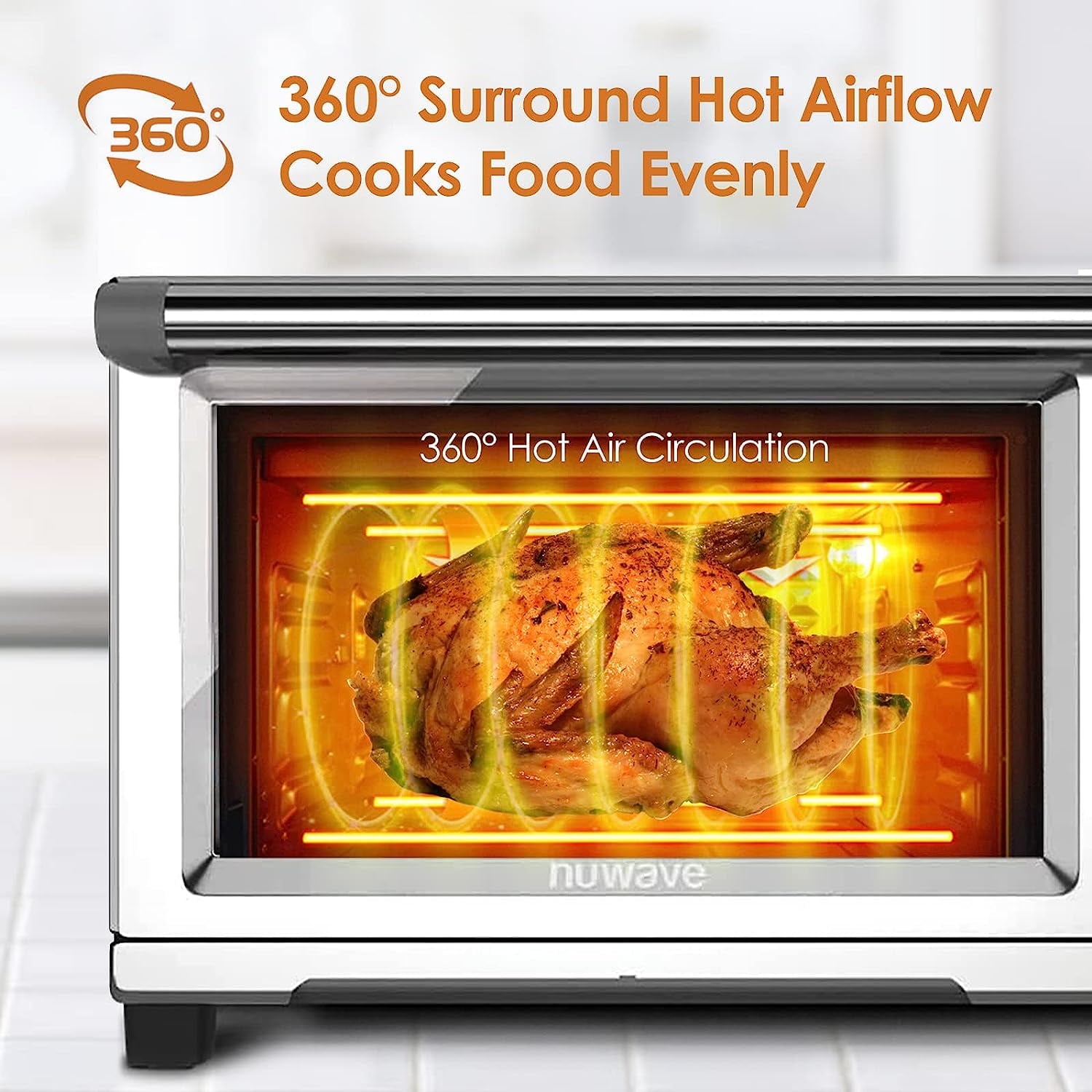 NuWave Bravo XL Air Fryer Toaster Smart Oven, 30-Qt XL Capacity 12-in-1 Countertop Grill/Griddle Combo, Cooking, Toaster oven