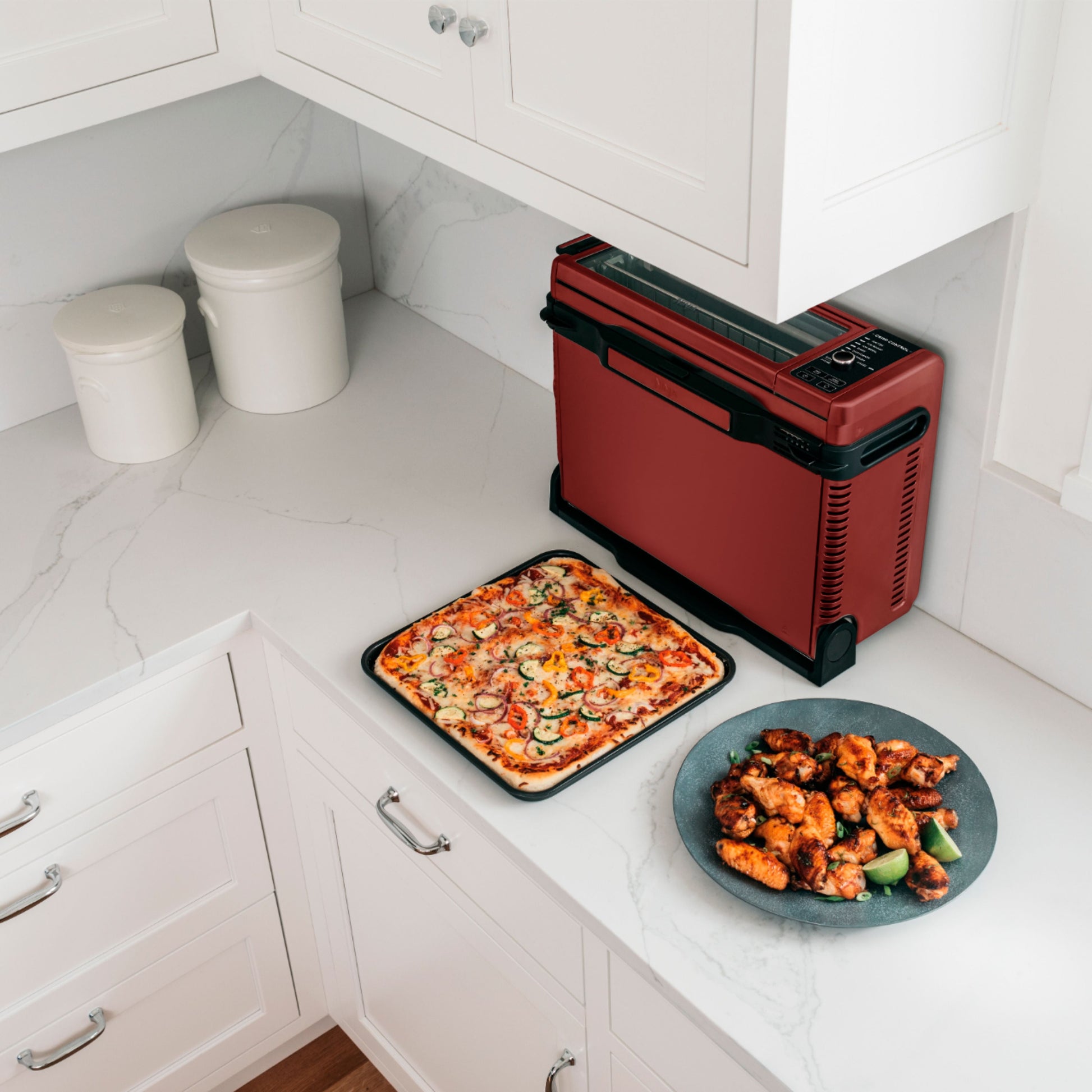 Restored Ninja SP101 Foodi 8in1 Digital Air Fry, Large Toaster Oven (Cinnamon) (Refurbished)