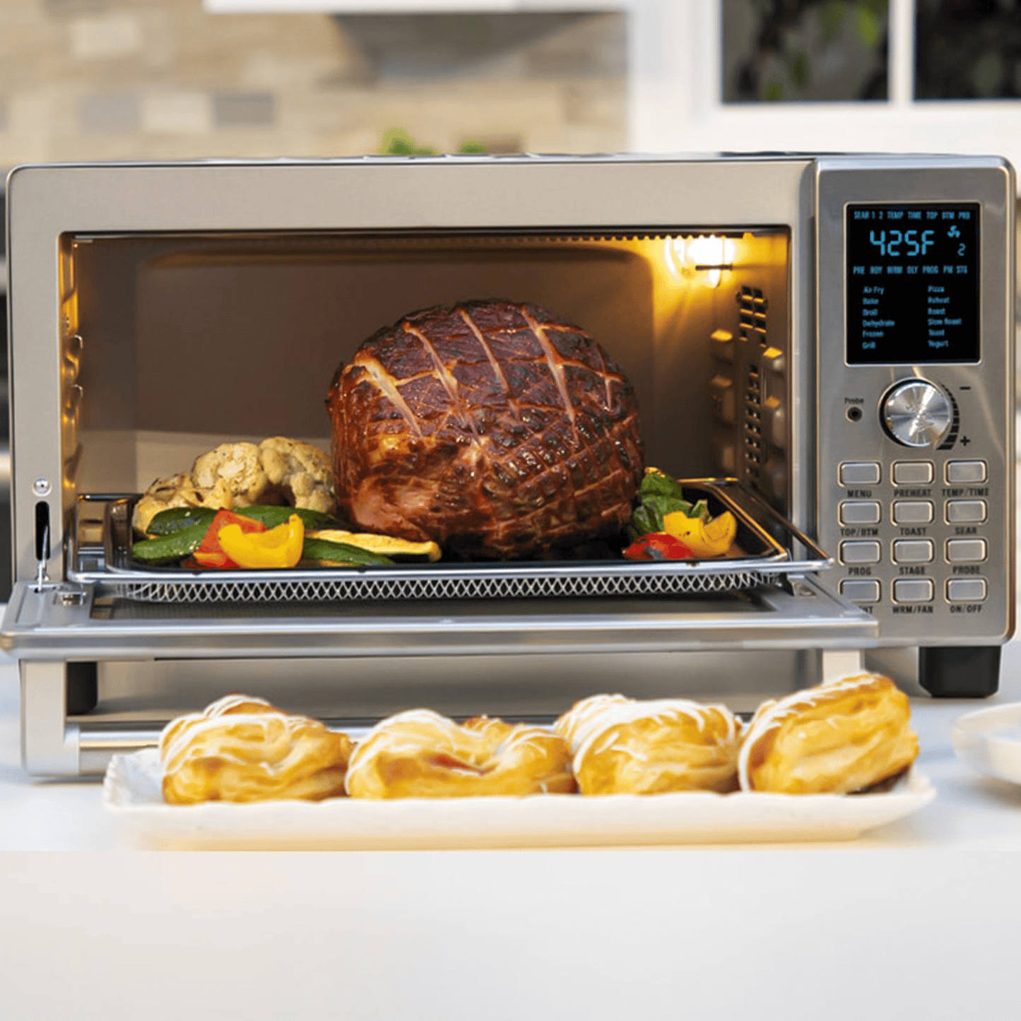 NuWave Bravo XL Air Fryer Toaster Smart Oven, 30-Qt XL Capacity 12-in-1 Countertop Grill/Griddle Combo, Cooking, Toaster oven