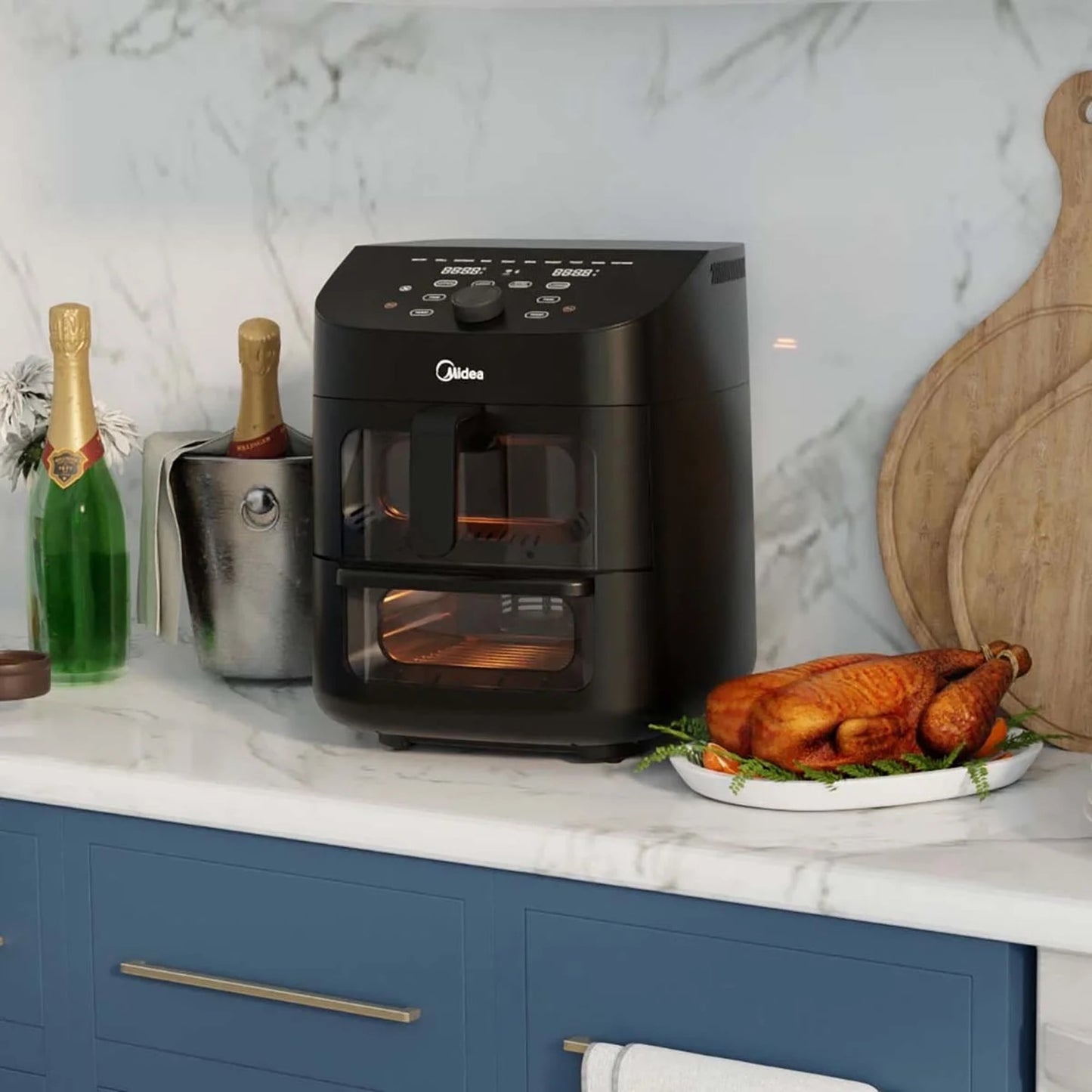 Midea 11 Quart 8-in-1 Two-Zone Air Fryer Oven with Sync Finish Cooking