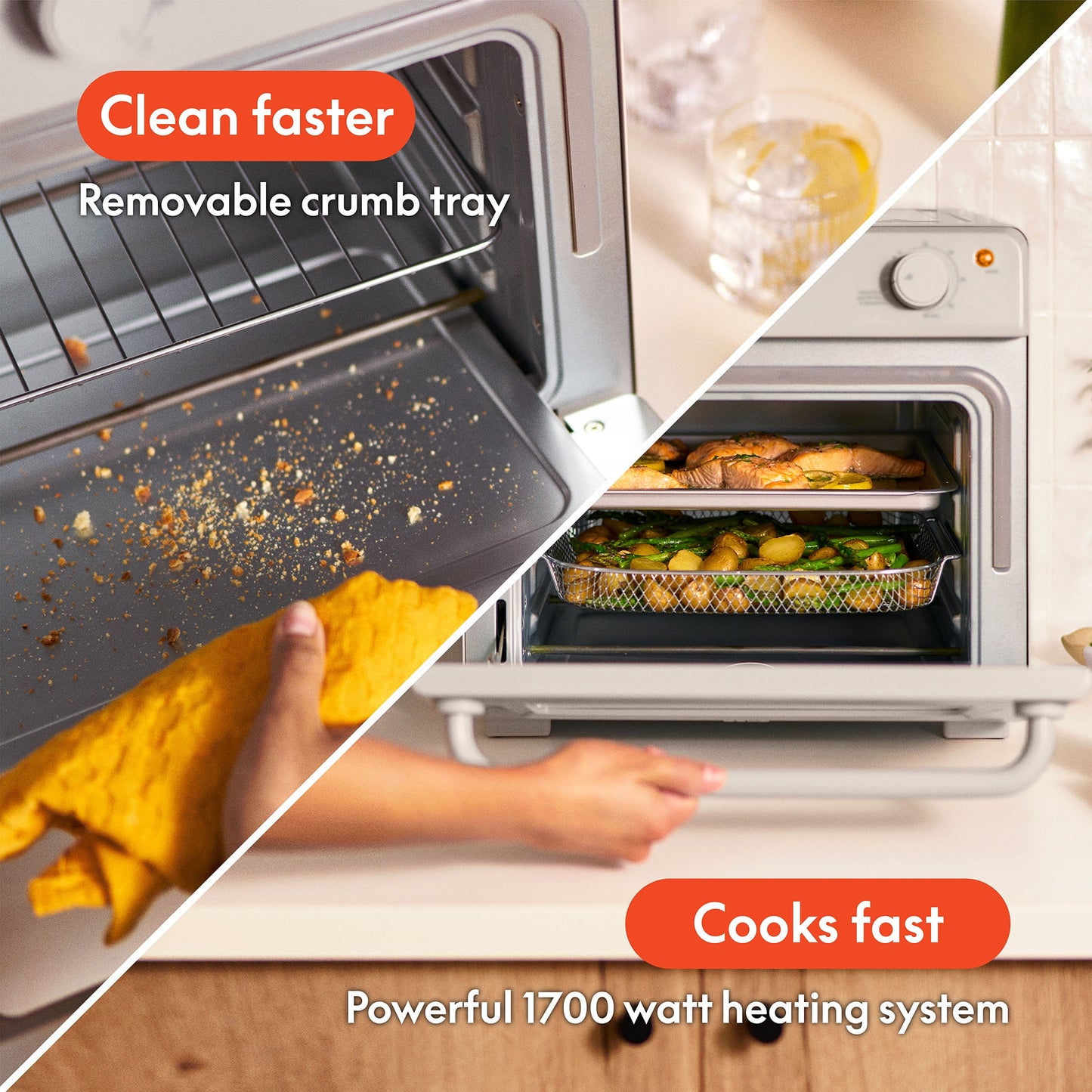bella 6-Slice Toaster Oven, Oatmilk