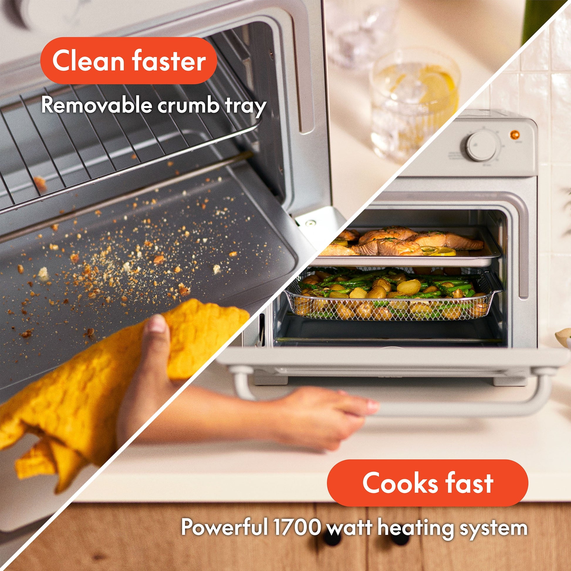 bella 6-Slice Toaster Oven, Oatmilk