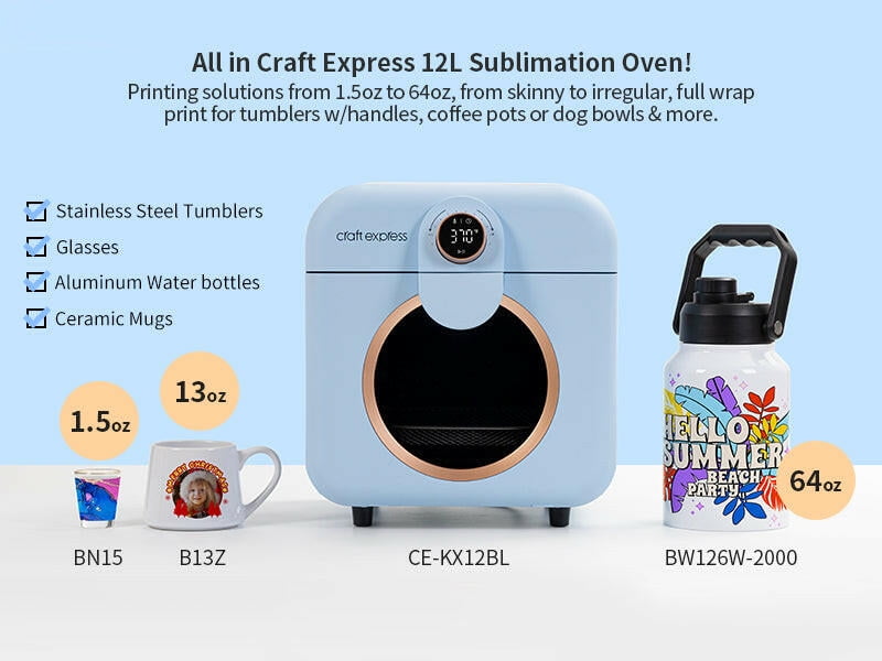 Craft Express Elite Pacific Blue 12L Sublimation Oven