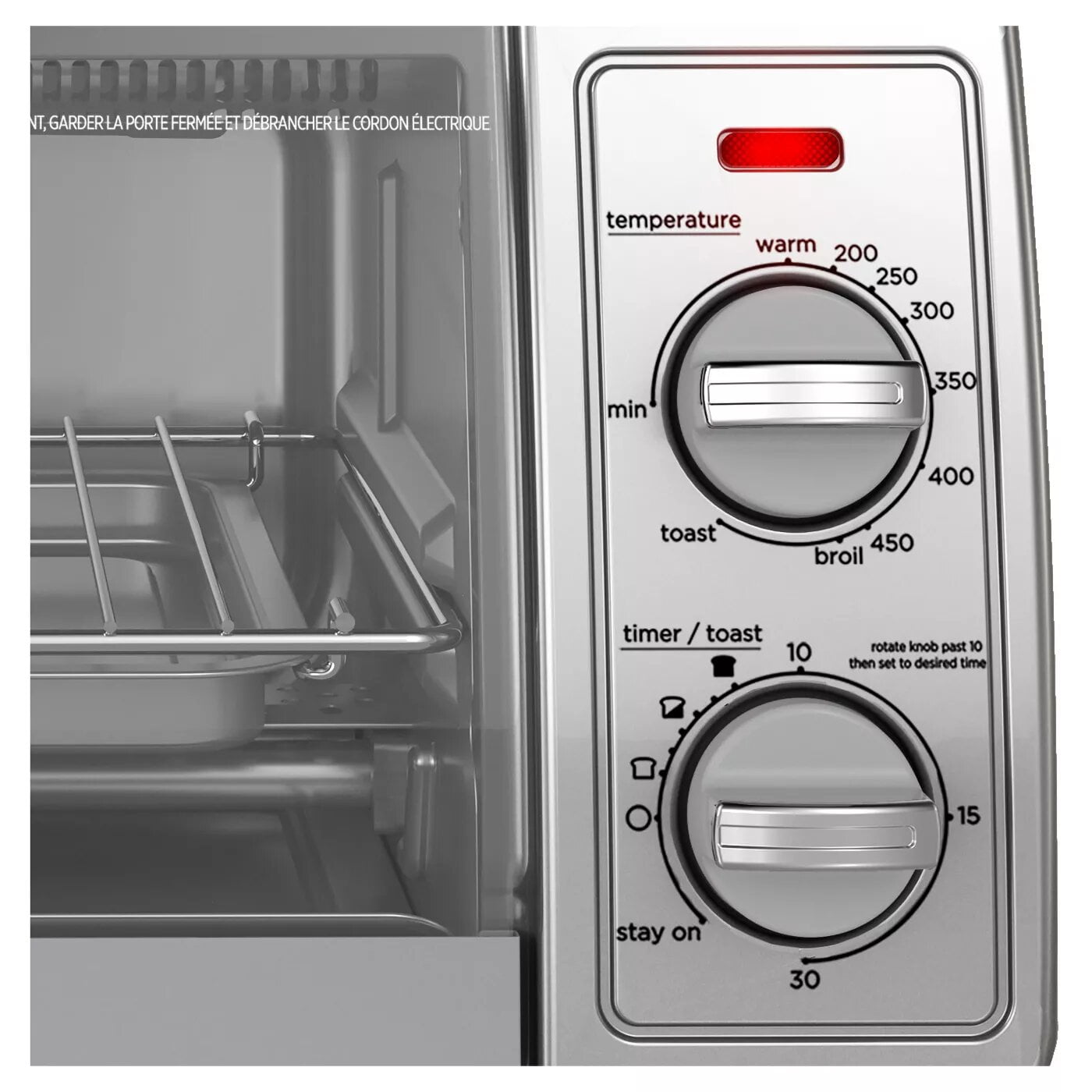 Open Box BLACK+DECKER 4 Slice Toaster Oven Stainless Steel TO1700SG - New (tt)