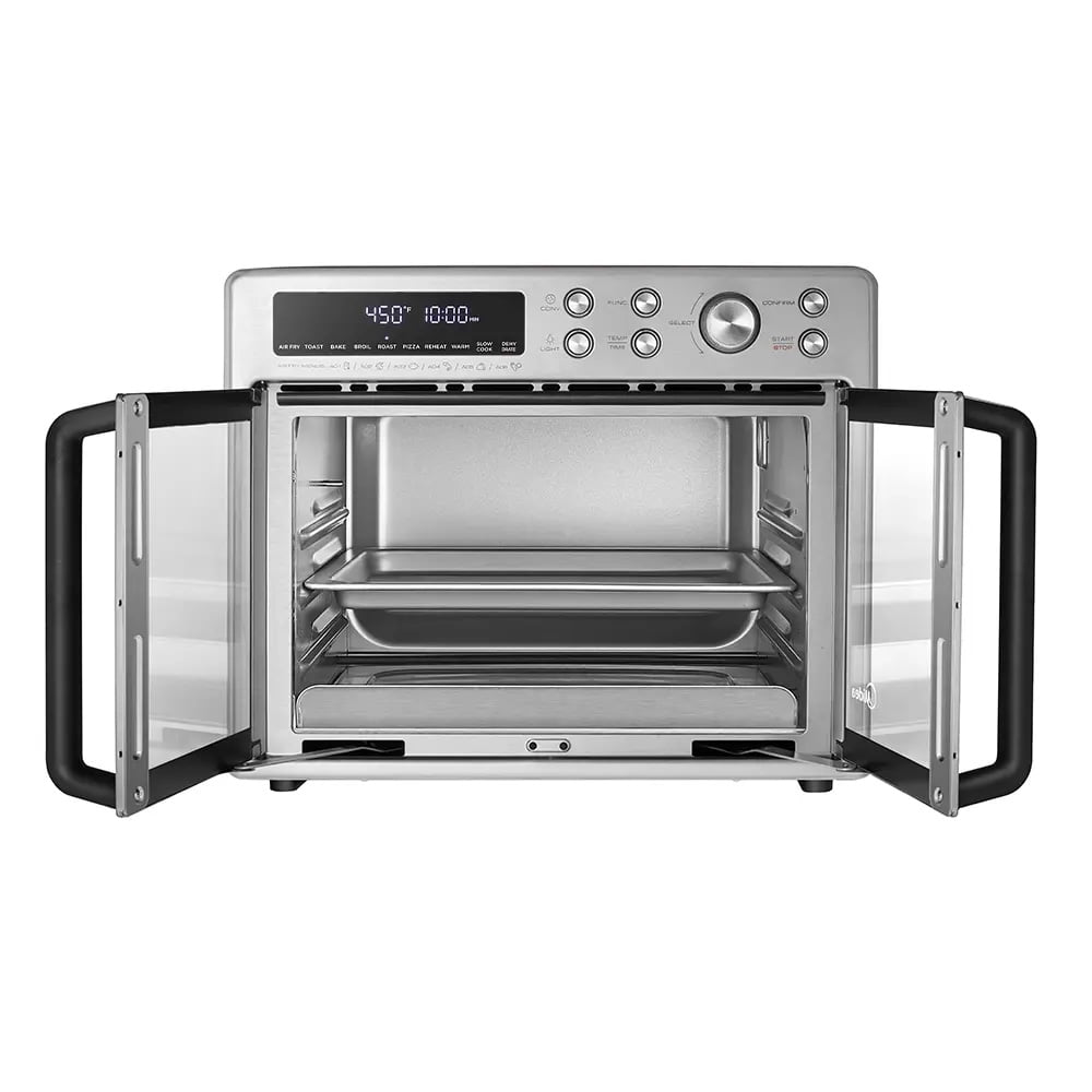 Midea Flexify French Door Air Fryer, Pizza Oven and Toaster Oven, Stainless Steel, New