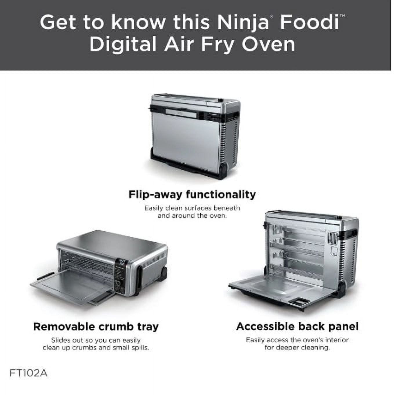 Ninja Foodi 9-in-1 Digital Air Fry Oven Air Fry, Air Roast, Air Broil, Bake, Bagel, Toast, Dehydrate, Keep Warm, and Reheat - Stainless Steel