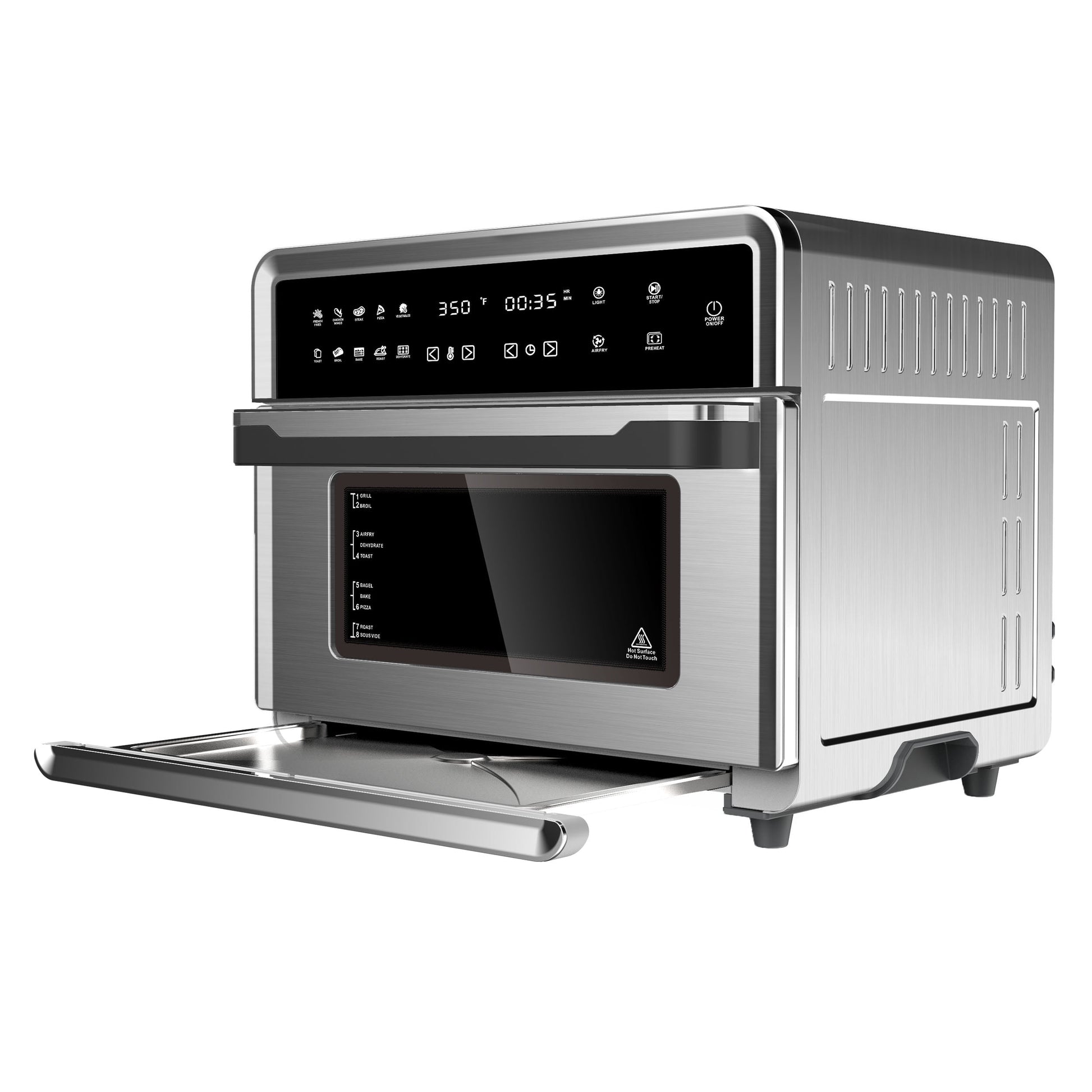 MegaChef 10 in 1 Electronic Multifunction 360 Degree Hot Air Technology Countertop Oven