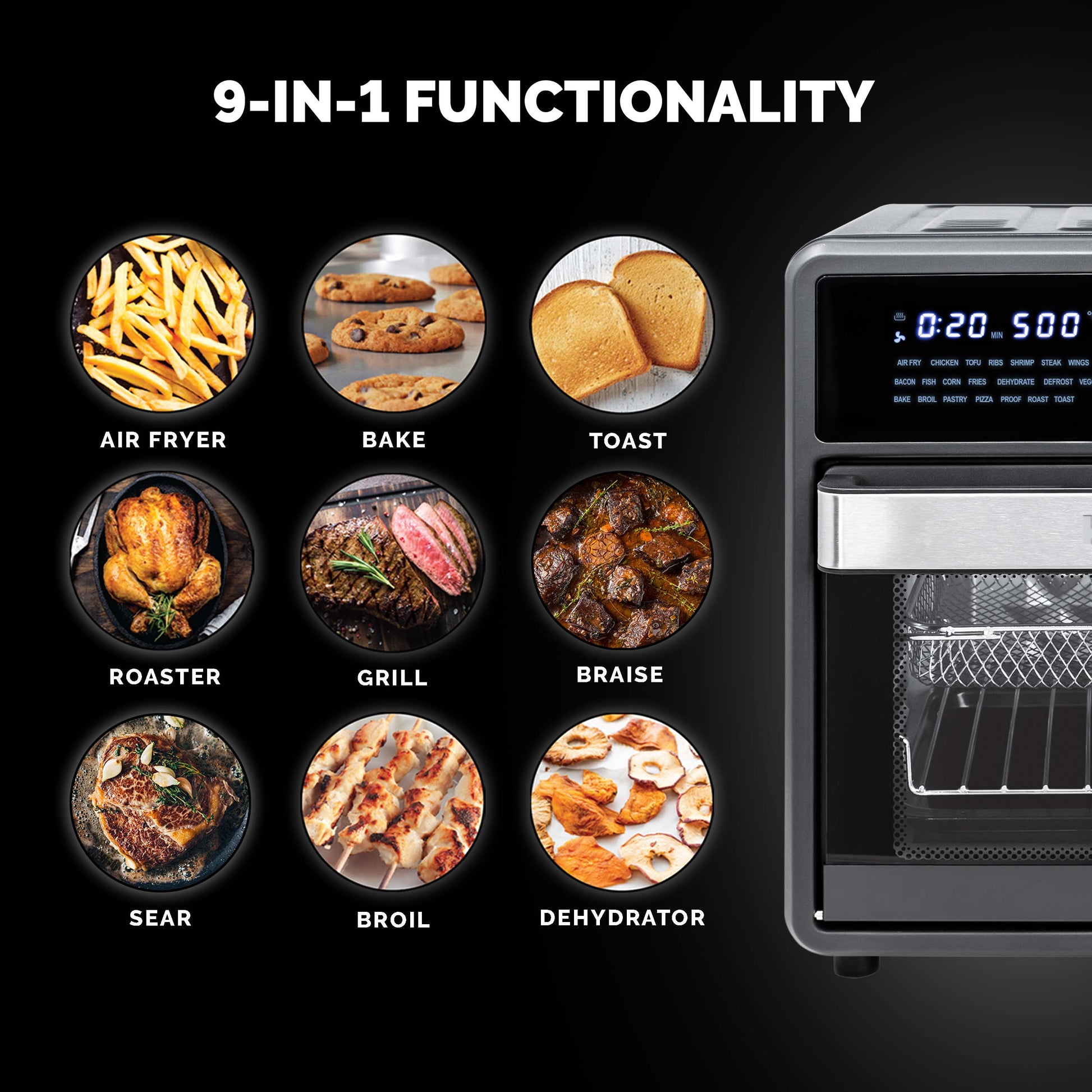Kalorik MAXX® 16-Qt Touch Air Fryer Oven - Black (AFO 47804 BK)