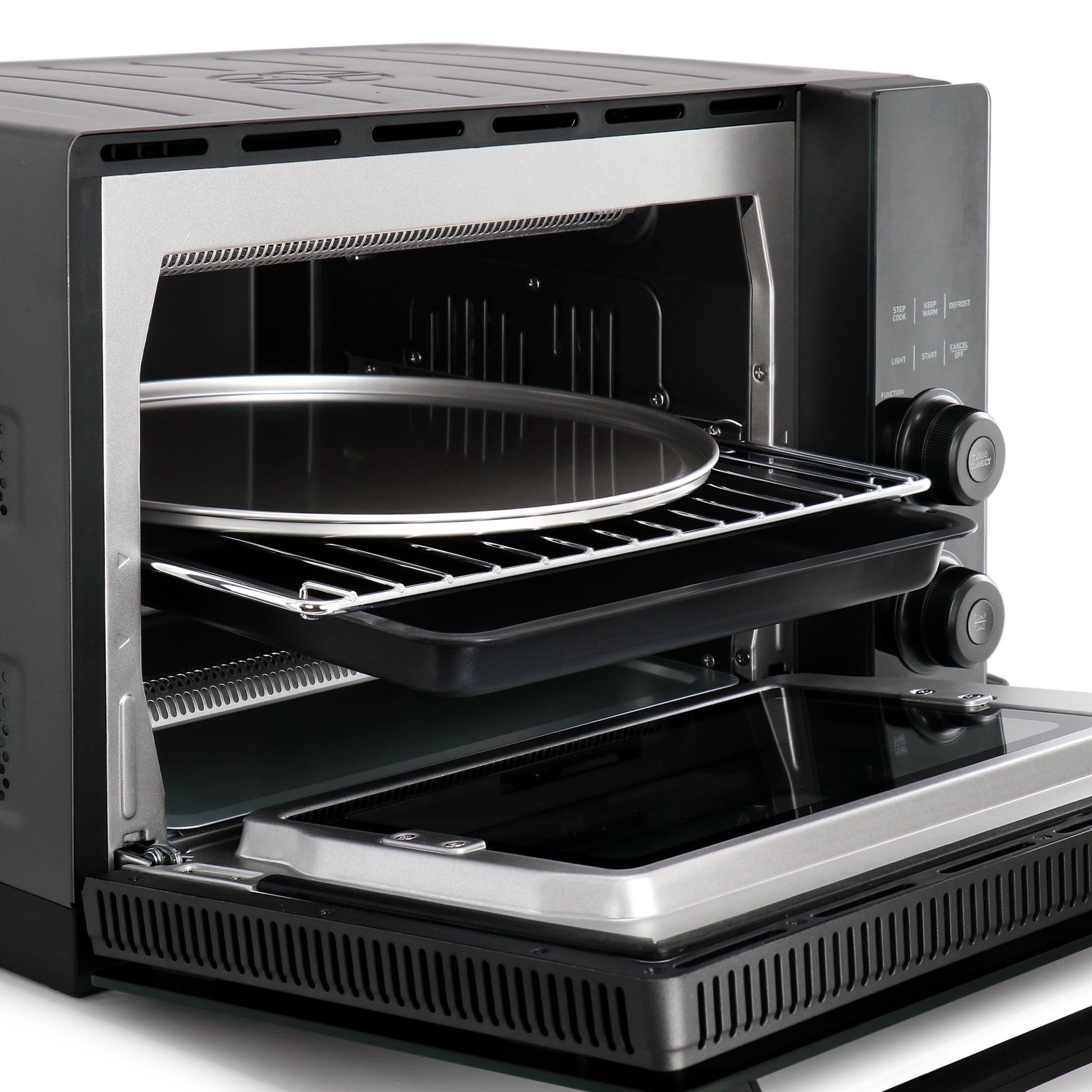 Calphalon Cool Touch 0.4 Cu Ft Quartz Heating Countertop Oven in Black