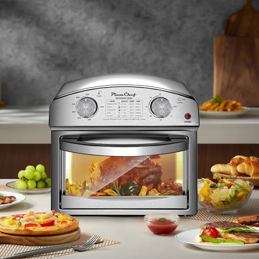 12.5QT 7-in-1 Convection Toaster Oven 1500W, Stainless Steel with 5 Presets – Bake, Roast, Grill, Broil & Toast