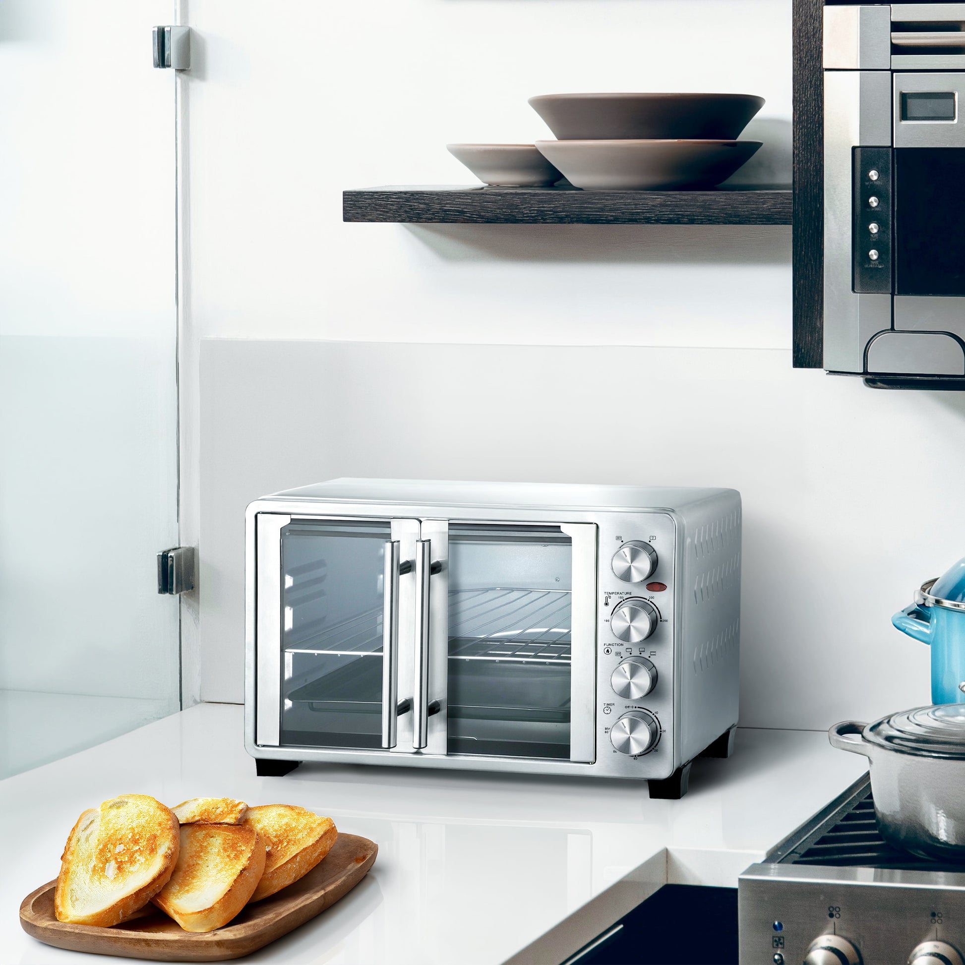 MegaChef 30 Quart French Door Multi-Function Electric Toaster Oven