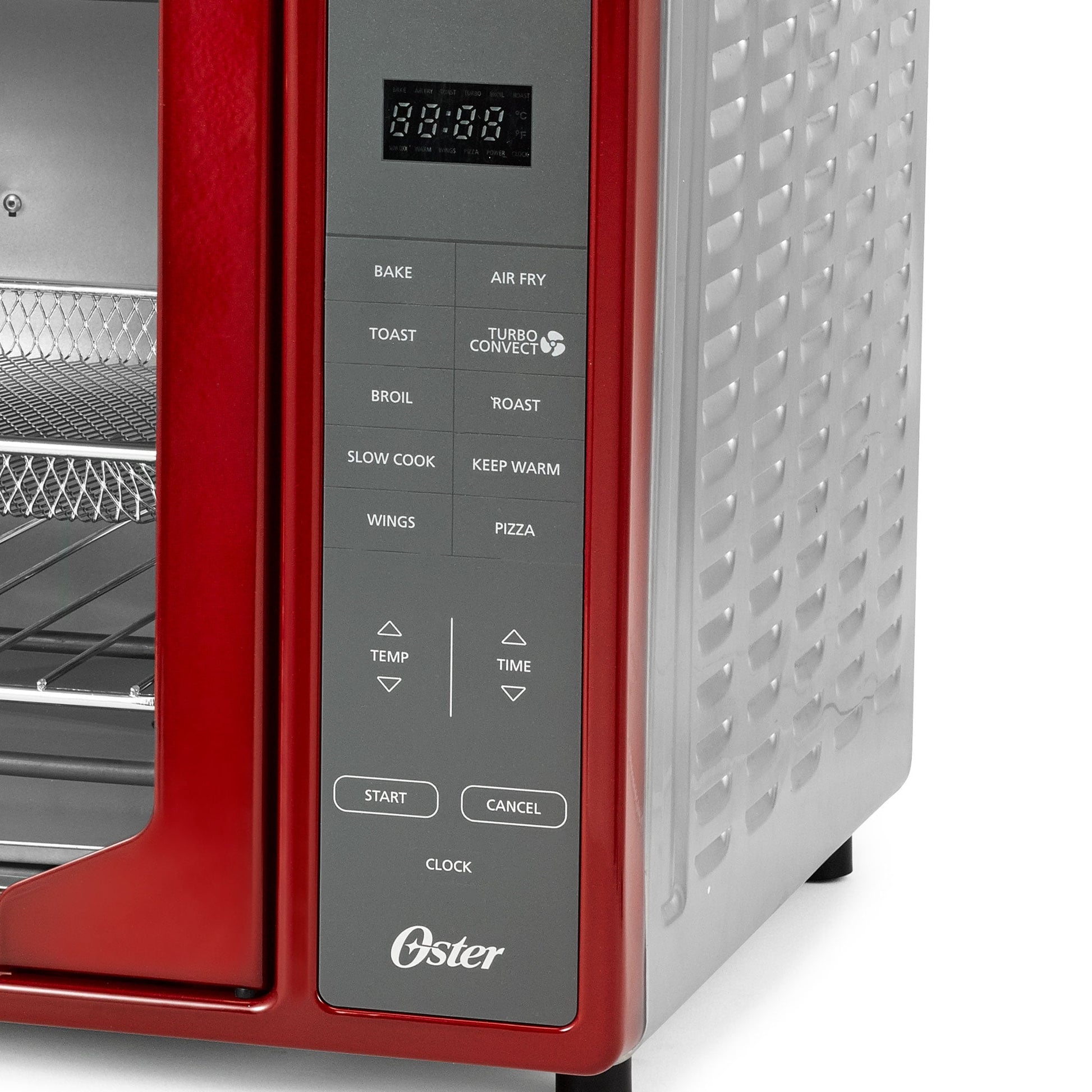 Oster French Door Turbo Convection Toaster Oven w/Extra Large Interior, Red