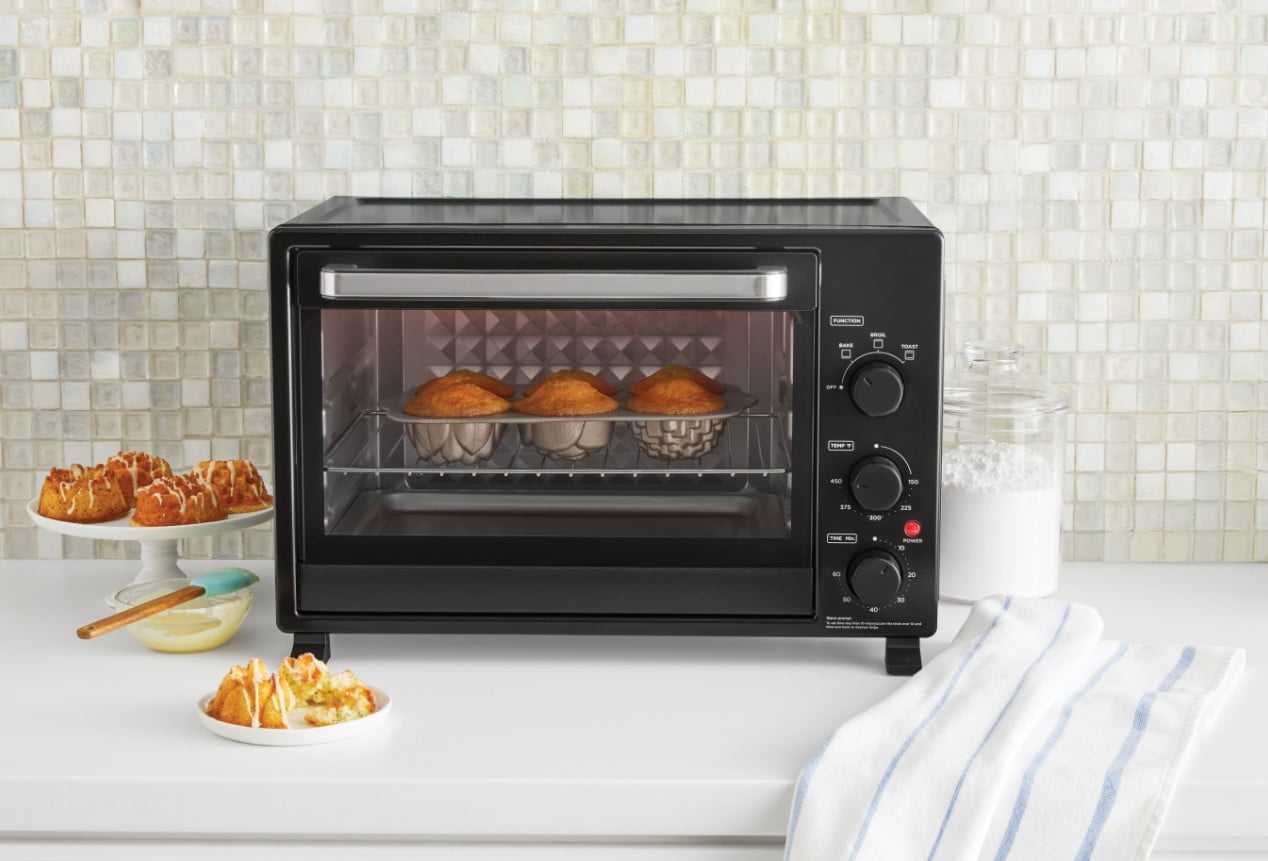 Mainstays XL Toaster Oven, 34QT, 6-Slice Family Size, Black, 1500W, New