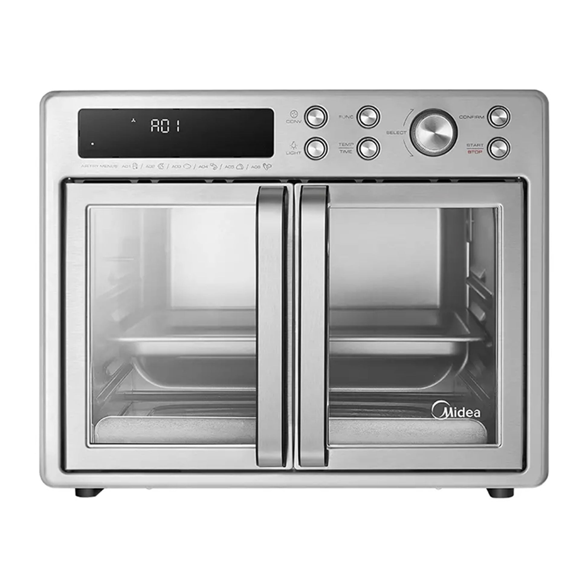 Midea Flexify French Door Air Fryer, Pizza Oven and Toaster Oven, Stainless Steel, New