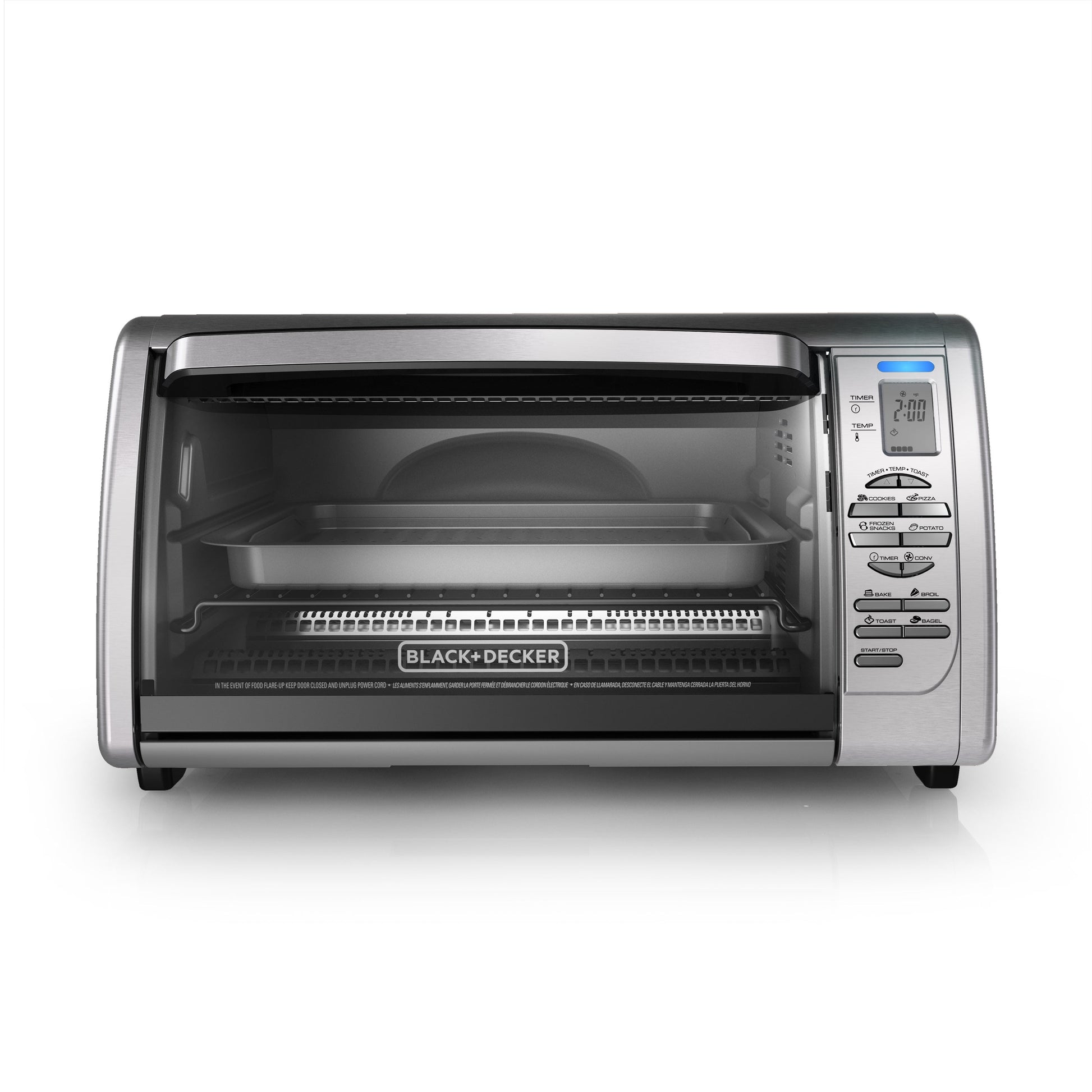 BLACK+DECKER Countertop Convection Toaster Oven, Stainless Steel, CTO6335S