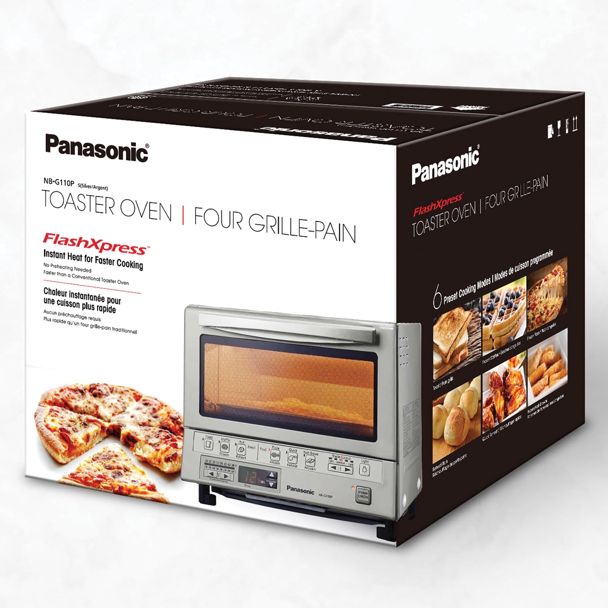 Panasonic FlashXpress Silver Toaster Oven in Silver