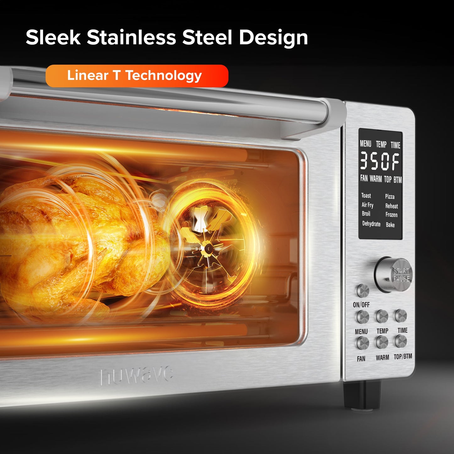 Nuwave Pro Toaster Oven & Air Fryer, 1800W Oven & Air Fryer Combo, Convection Toaster Oven