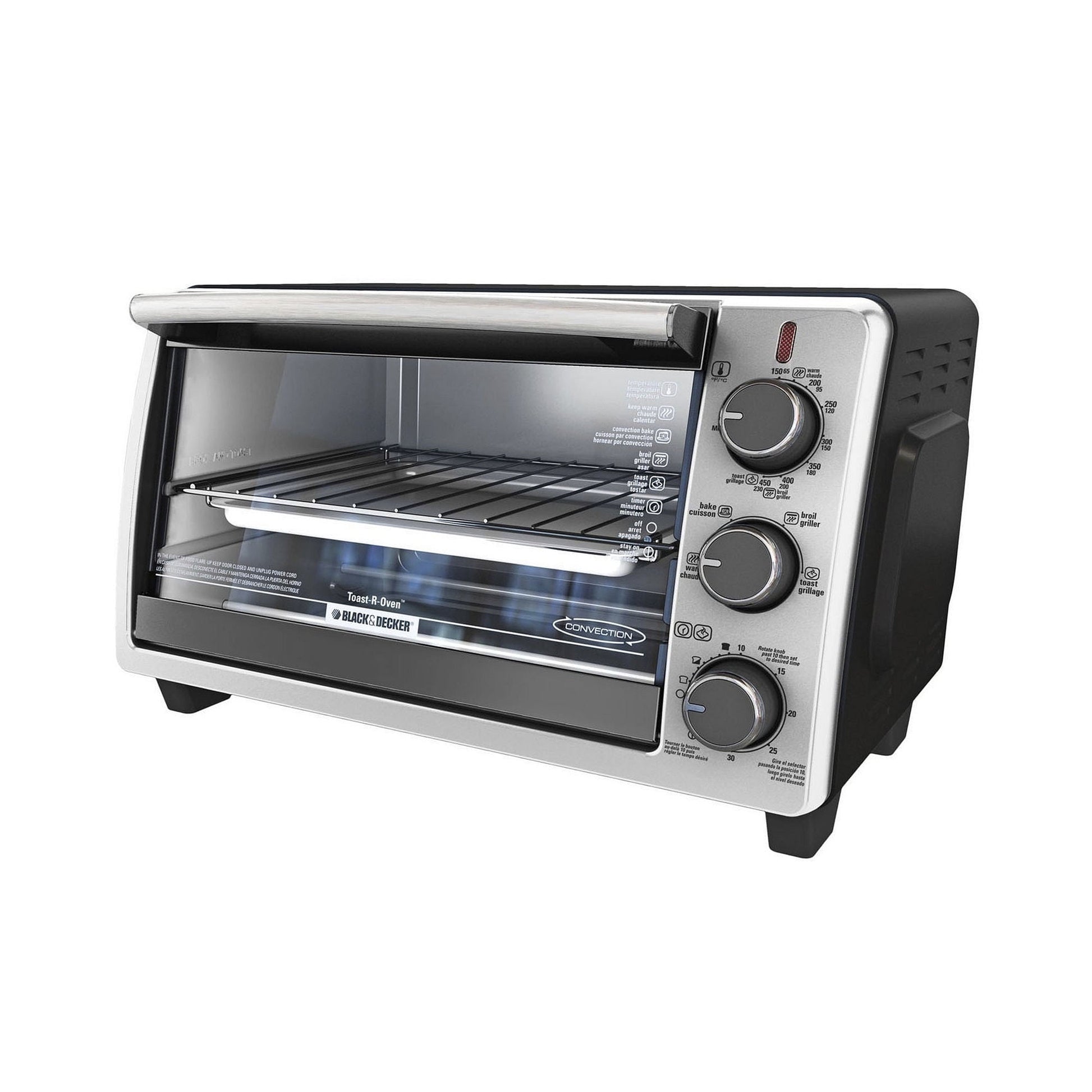 BLACK+DECKER 6-Slice Toaster Oven, Black, TO1950SBD