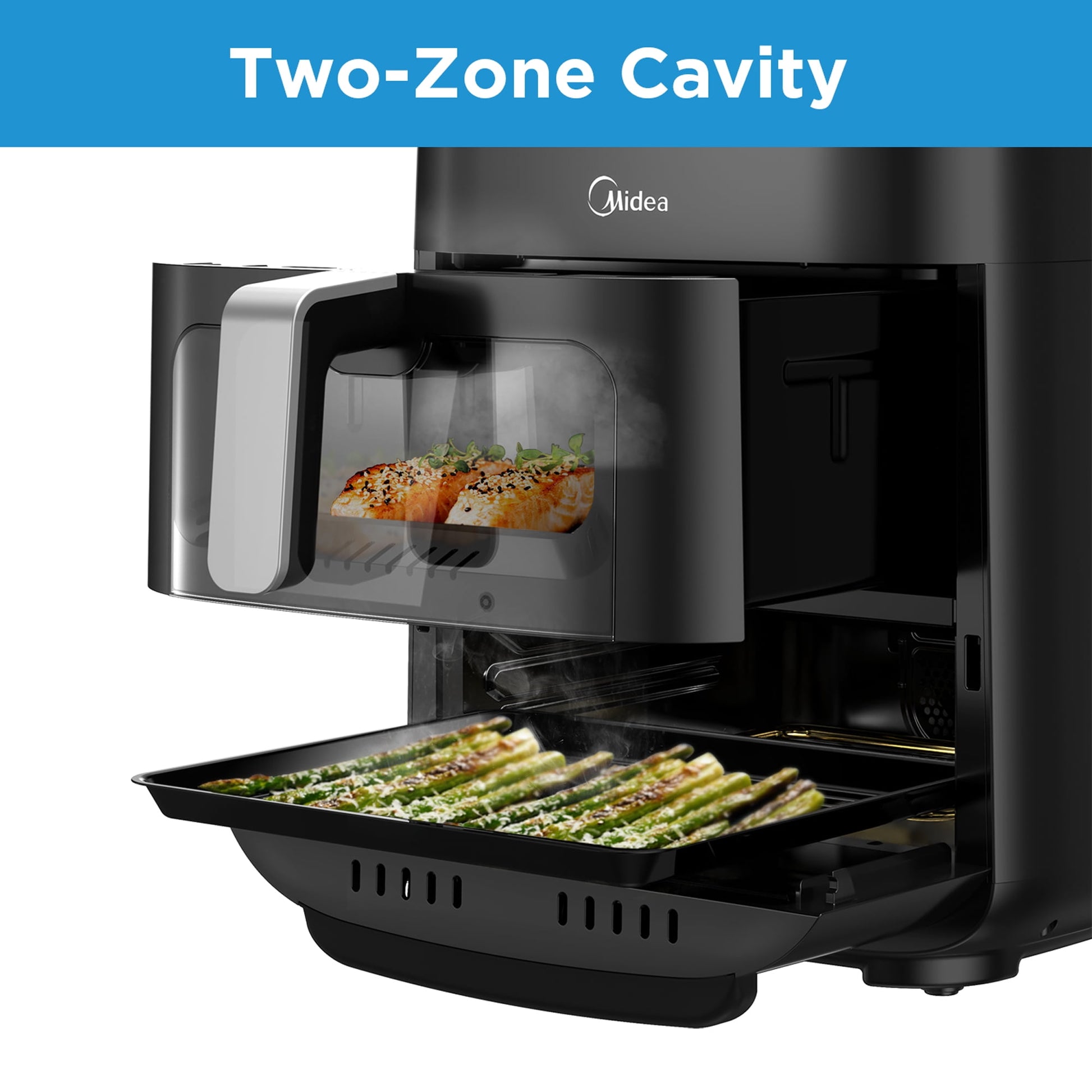 Midea 11 Quart 8-in-1 Two-Zone Air Fryer Oven with Sync Finish Cooking
