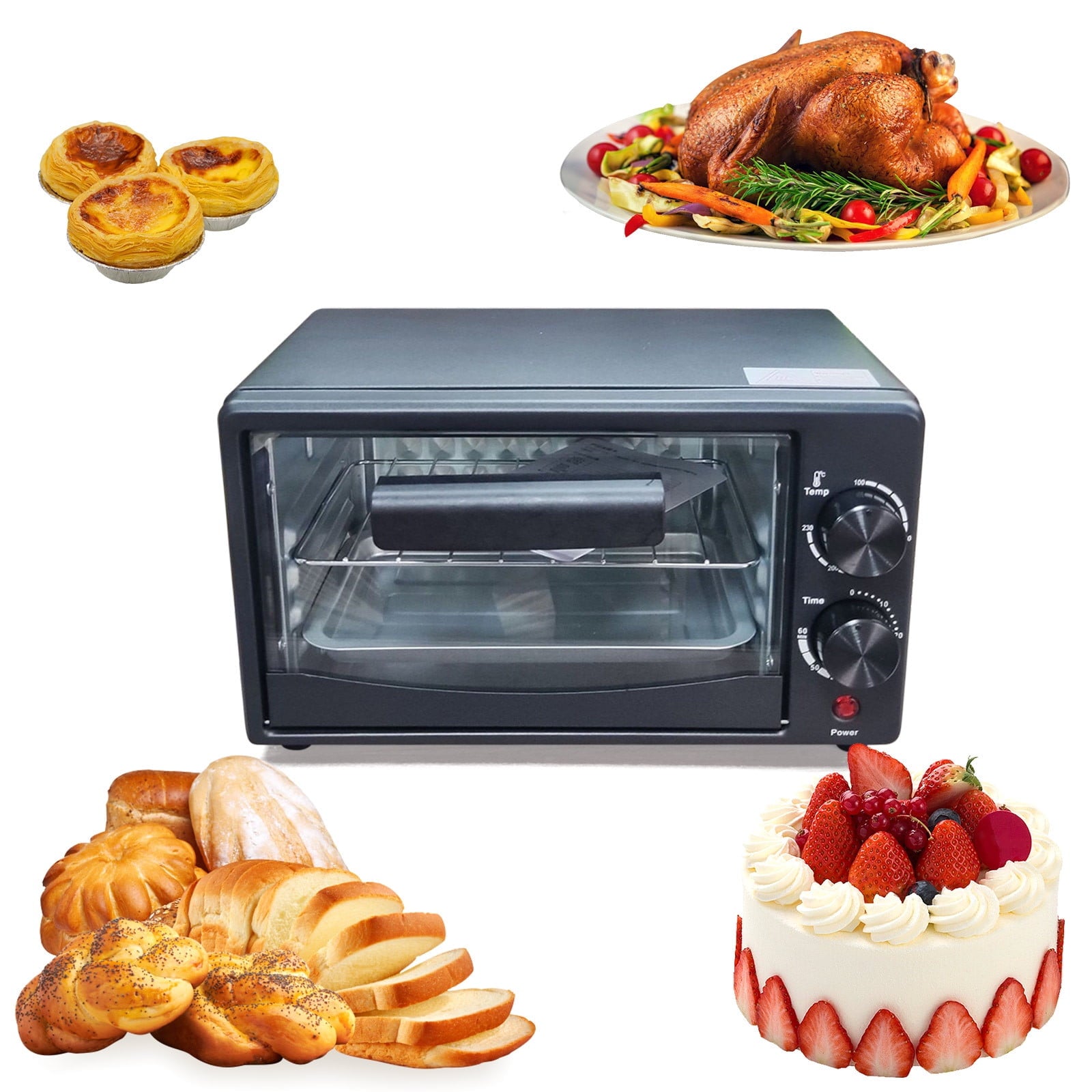 Microwave Oven Clearance! Export 13l Visual Multi-Functional Household Small Electric Oven Fryer Baking Machine Steam Oven Baking Oven, Baking Oven Pan