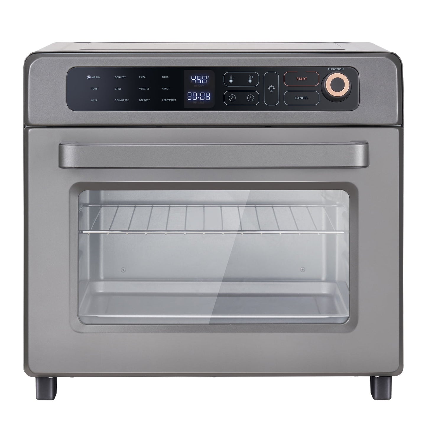 KFFKFF 12-IN-1 1700W Air Fryer Toaster Oven 25L Stainless Steel Convection Oven