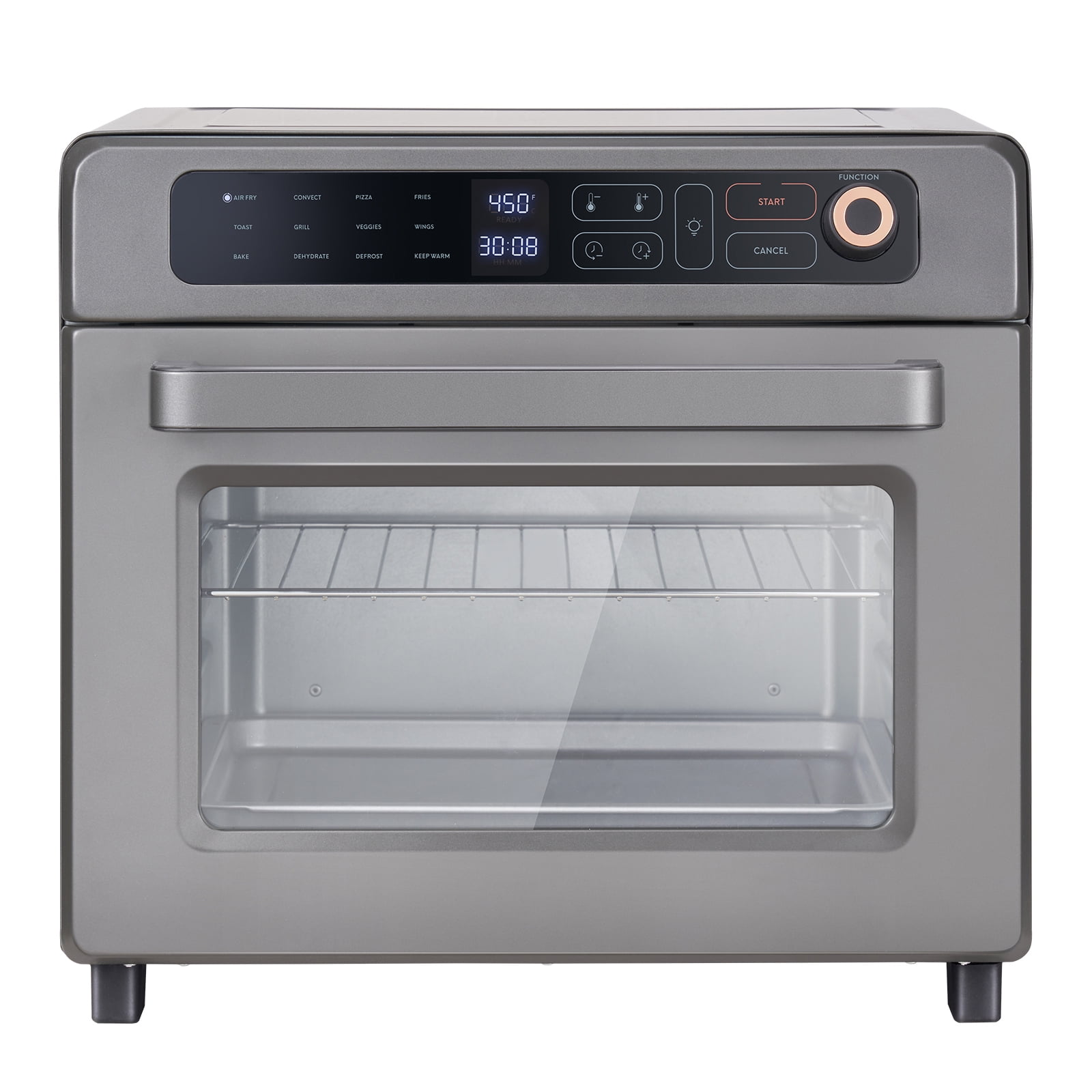 KFFKFF 12-IN-1 1700W Air Fryer Toaster Oven 25L Stainless Steel Convection Oven