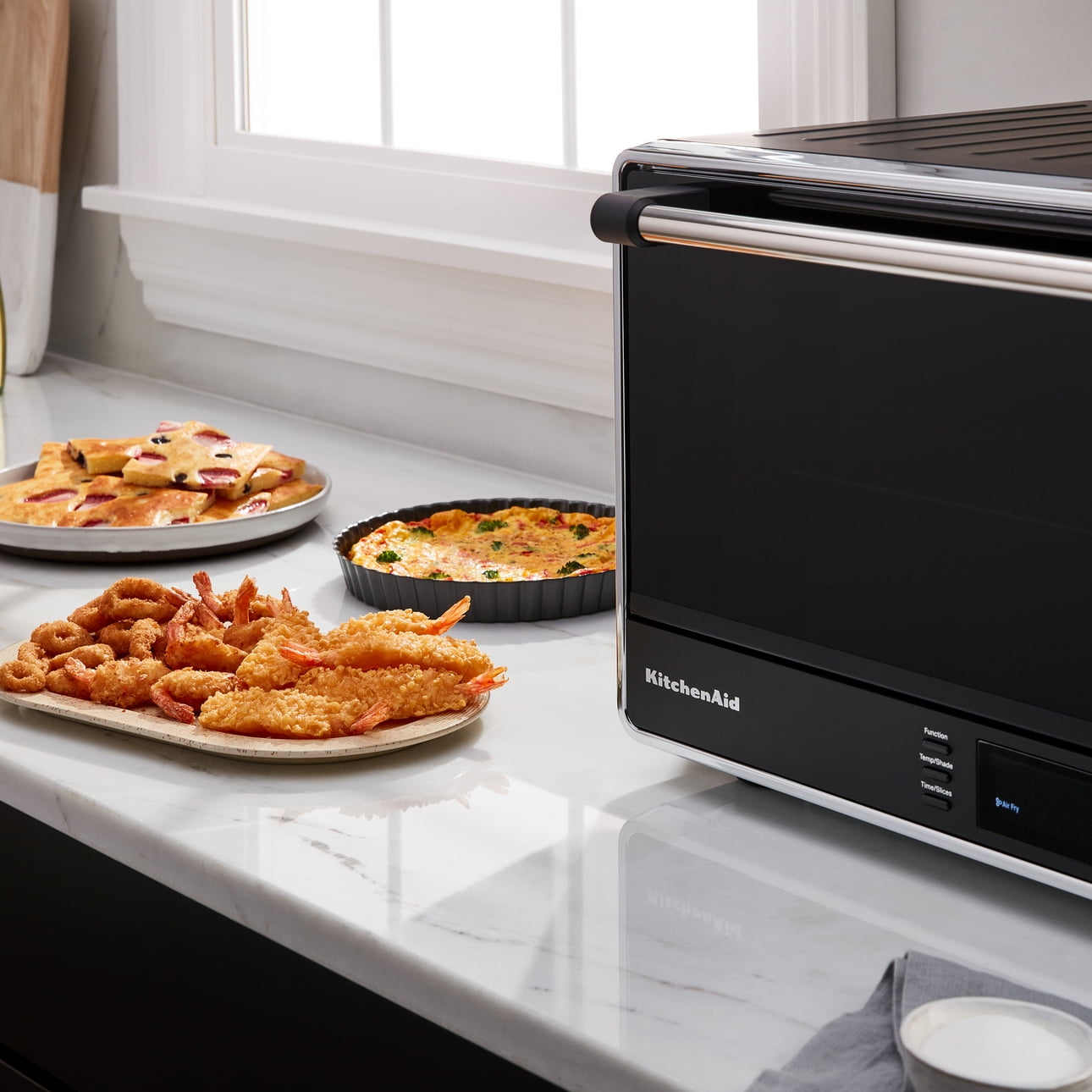 KitchenAid Dual Convection Countertop Oven with Air Fry and Temperature Probe, Black Matte, KCO224BM