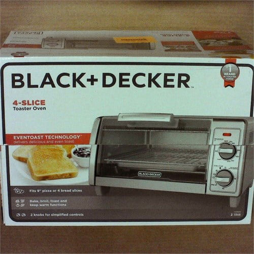 Open Box BLACK+DECKER 4 Slice Toaster Oven Stainless Steel TO1700SG - New (tt)