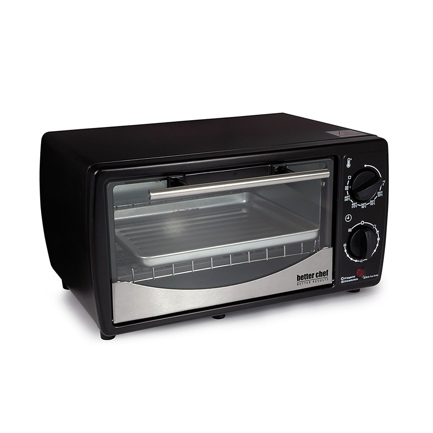 Better Chef 9-Liter 4-Slice Toaster Oven Broiler Black 93589571M