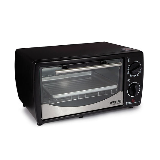 Better Chef 9-Liter 4-Slice Toaster Oven Broiler Black 93589571M