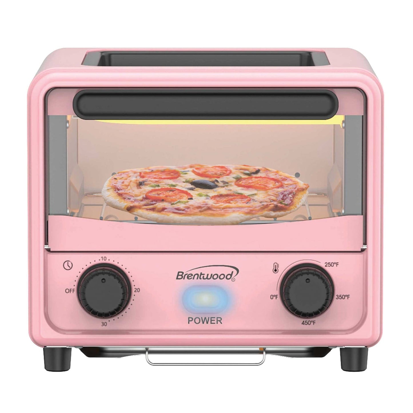 Brentwood 101-Oz. (3 L) 500-Watt Stainless Steel Mini Toaster Oven (Blue), TS-3430BL