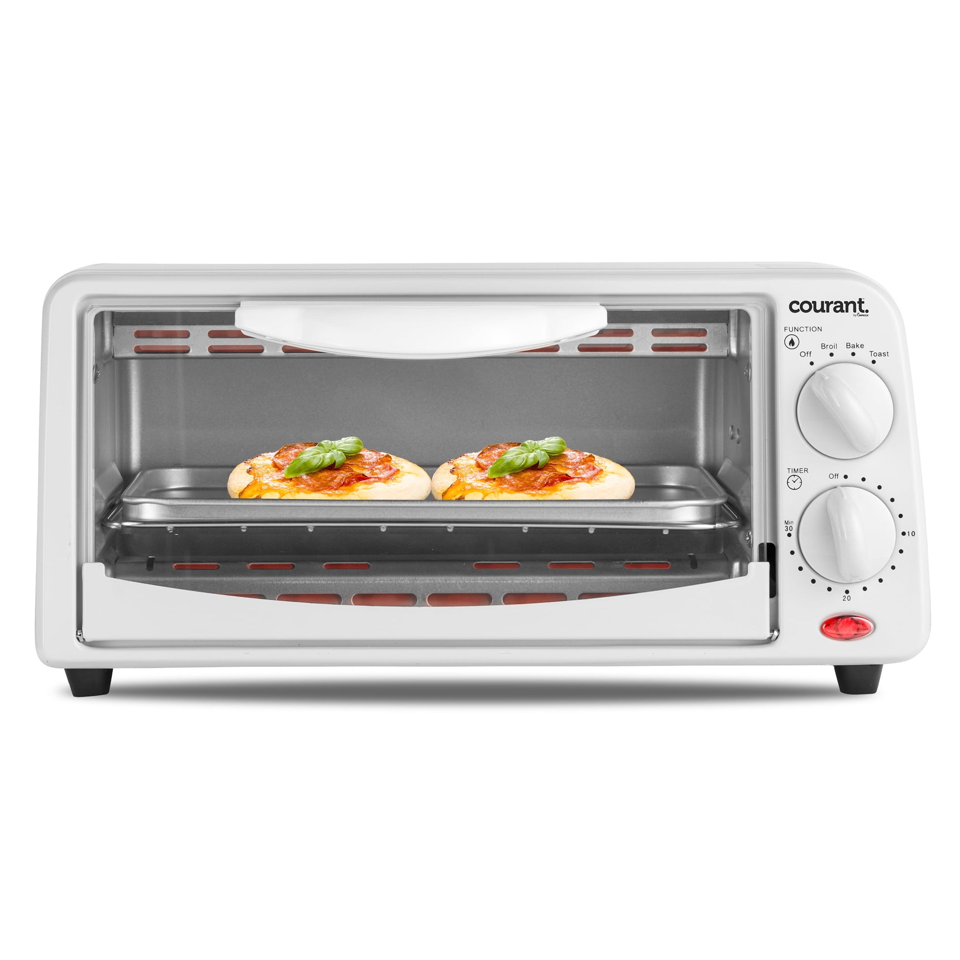COURANT COMPACT TOASTER OVEN 650W, WHITE