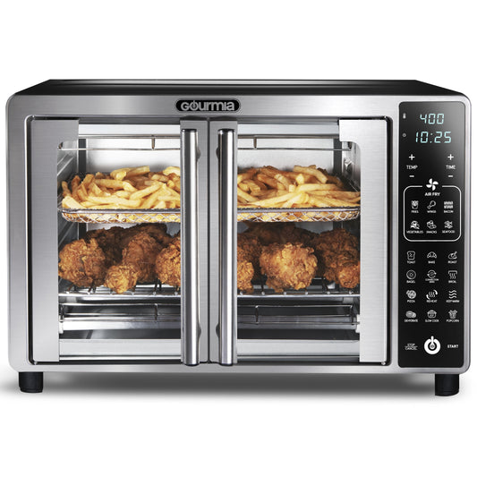 Gourmia Digital Air Fryer Toaster Oven with Single-Pull French Doors, New