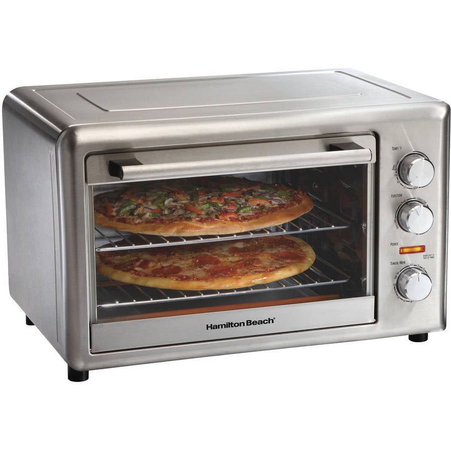 Hamilton Beach Countertop Oven with Convection and Rotisserie, Baking, Broil, Extra Large Capacity, Stainless Steel