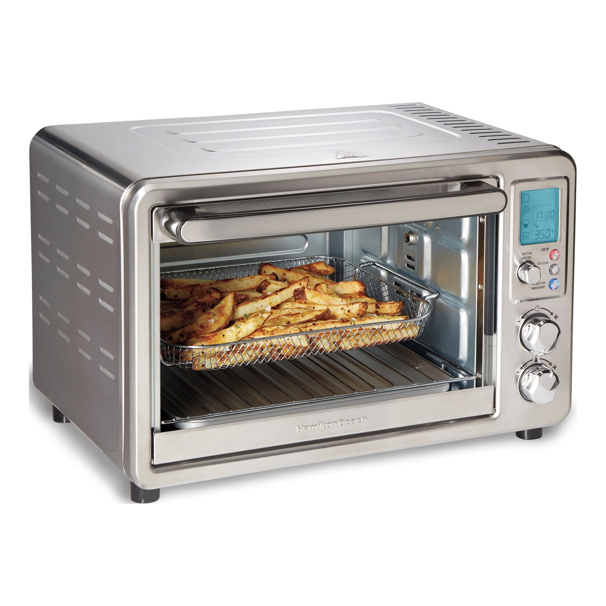 Restored Hamilton Beach Sure-Crisp Digital Air Fryer Toaster Oven with Rotisserie (Refurbished)